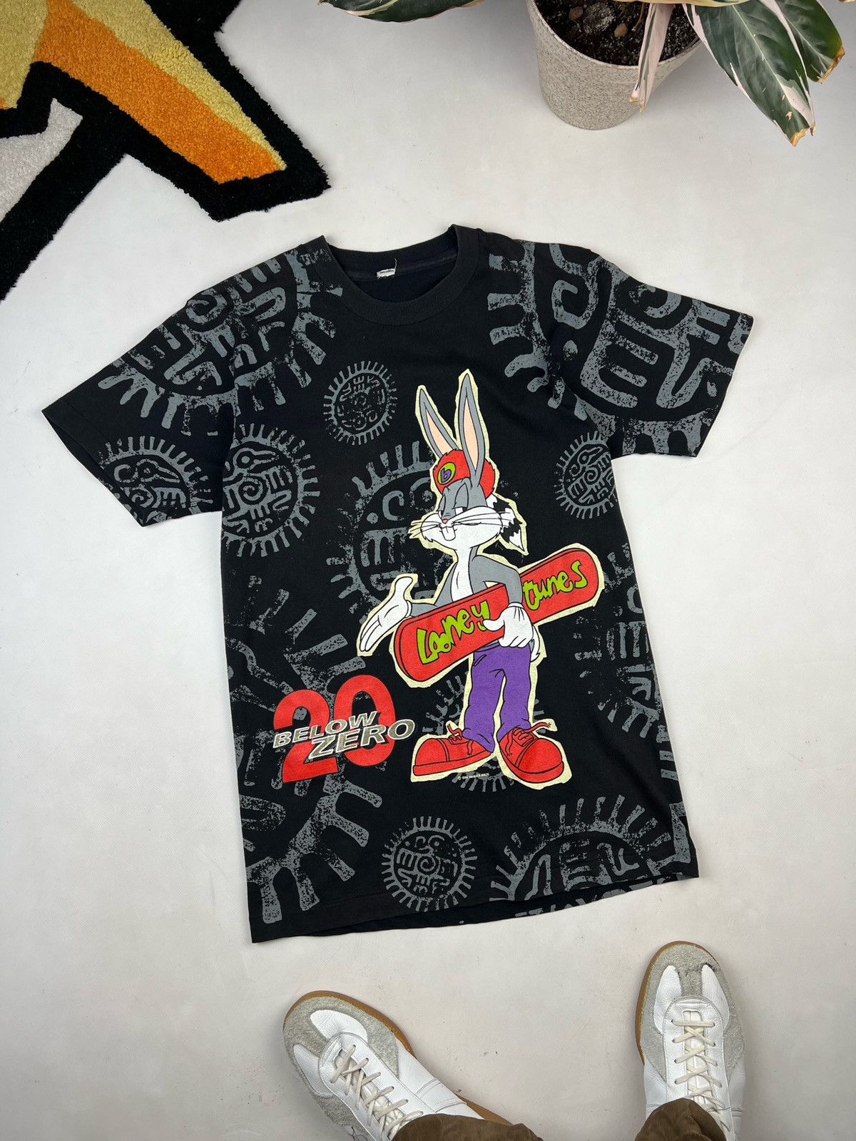 Vintage × Warner Bros Vintage looney tunes Tshirt skateboards Aztec all over print Size US M / EU 48-50 / 2 - 11 Thumbnail