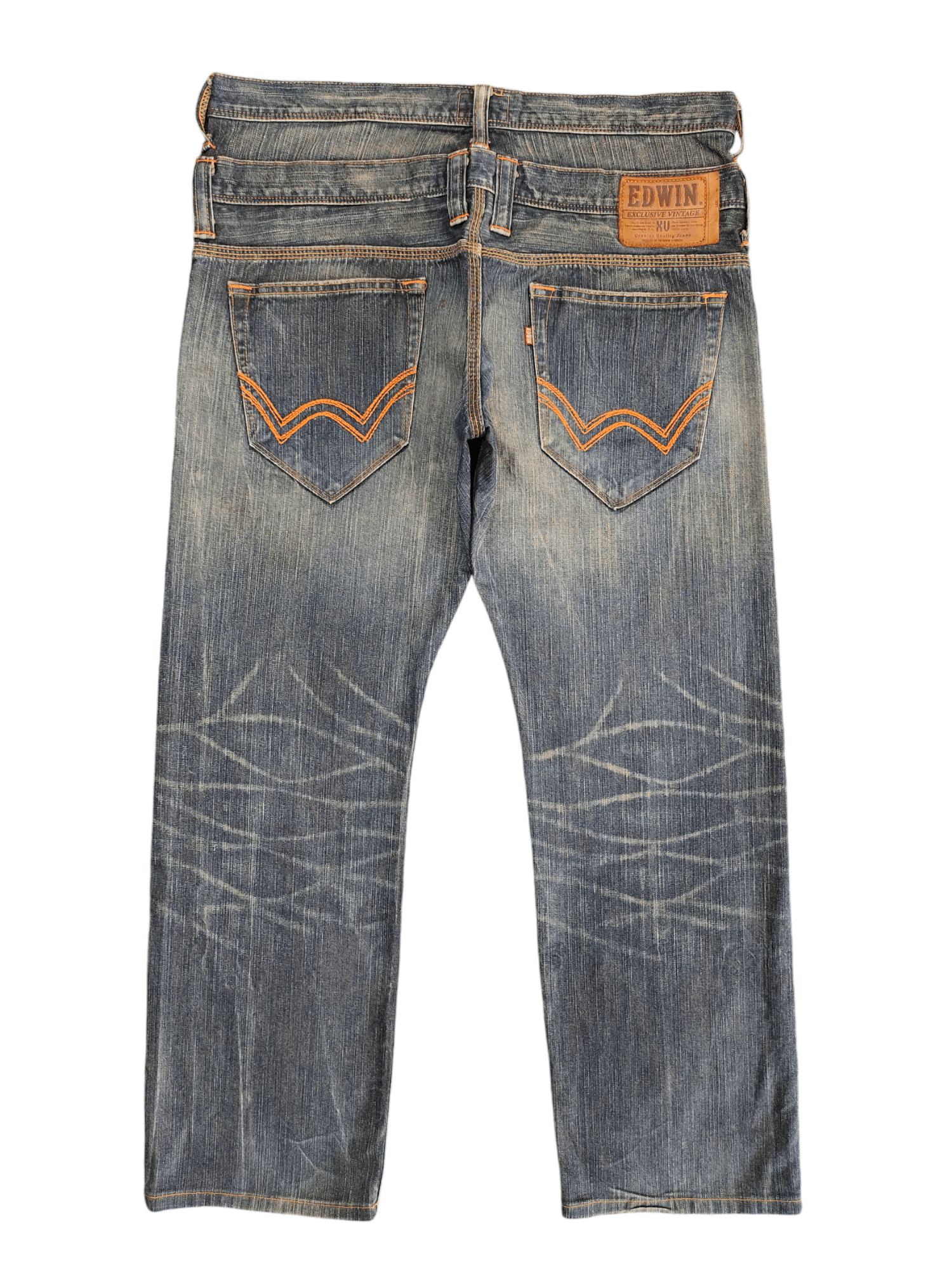 Comme des Garcons × Undercover Vintage Y2k Edwin Xv Double Waist Clawmark Denim Jeans Size US 35 - 11 Thumbnail