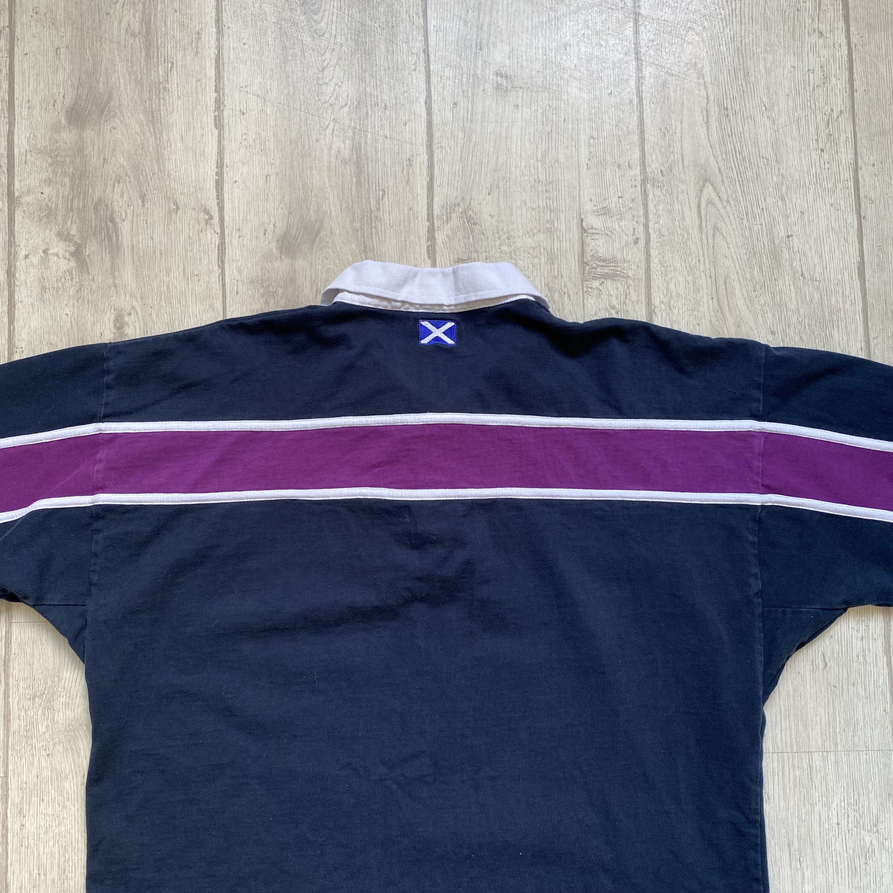 Cotton Traders 🏈 Vintage Scotland Rugby jersey heavy Shirt Y2K Blokcore Size US XL / EU 56 / 4 - 8 Thumbnail