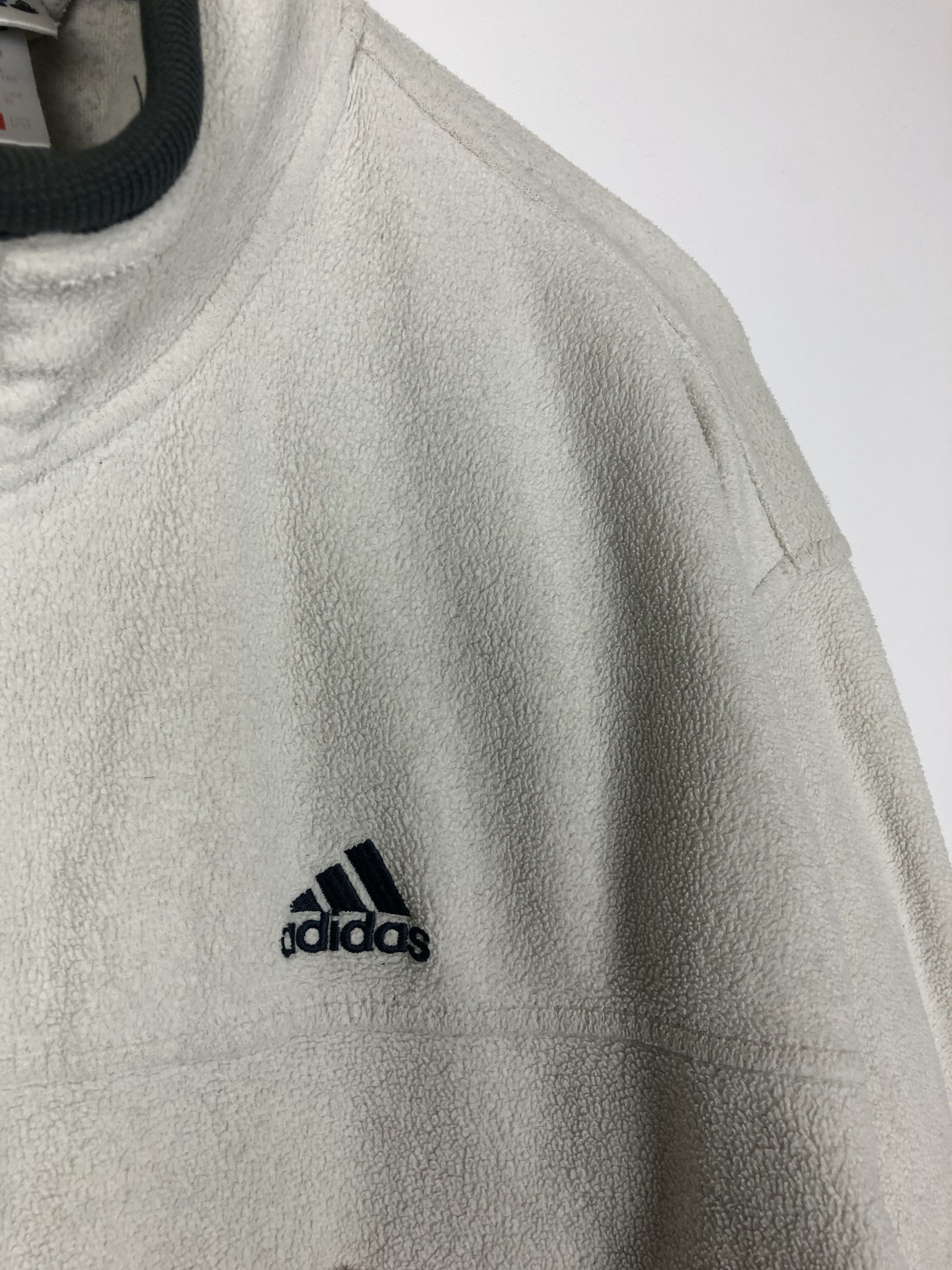 Adidas Adidas Vintage Fleece Jacket Full Zip White size M Size US M / EU 48-50 / 2 - 6 Thumbnail