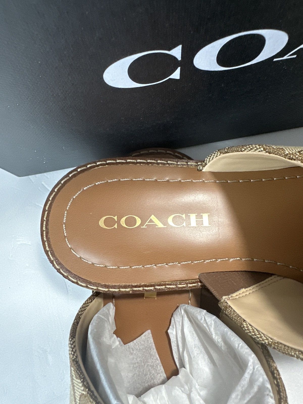 Coach Hazel Sandal In Signature Jacquard Size US 7.5 / IT 37.5 - 8 Thumbnail