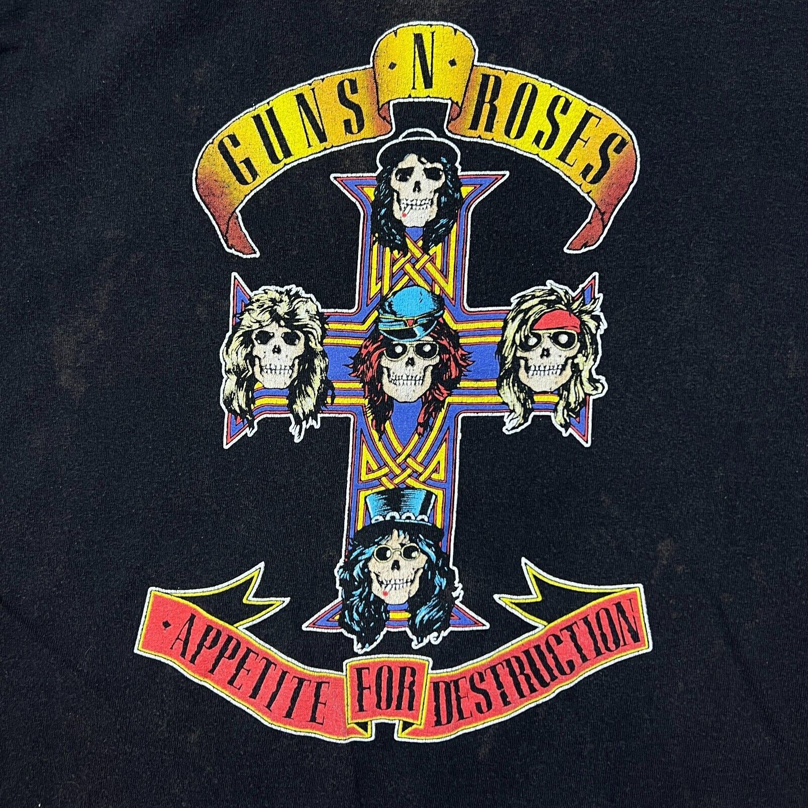 Band Tees × Guns N' Roses × Vintage Guns N Roses T Shirt XL Appetite For Destruction Faded Band Size US XL / EU 56 / 4 - 2 Thumbnail