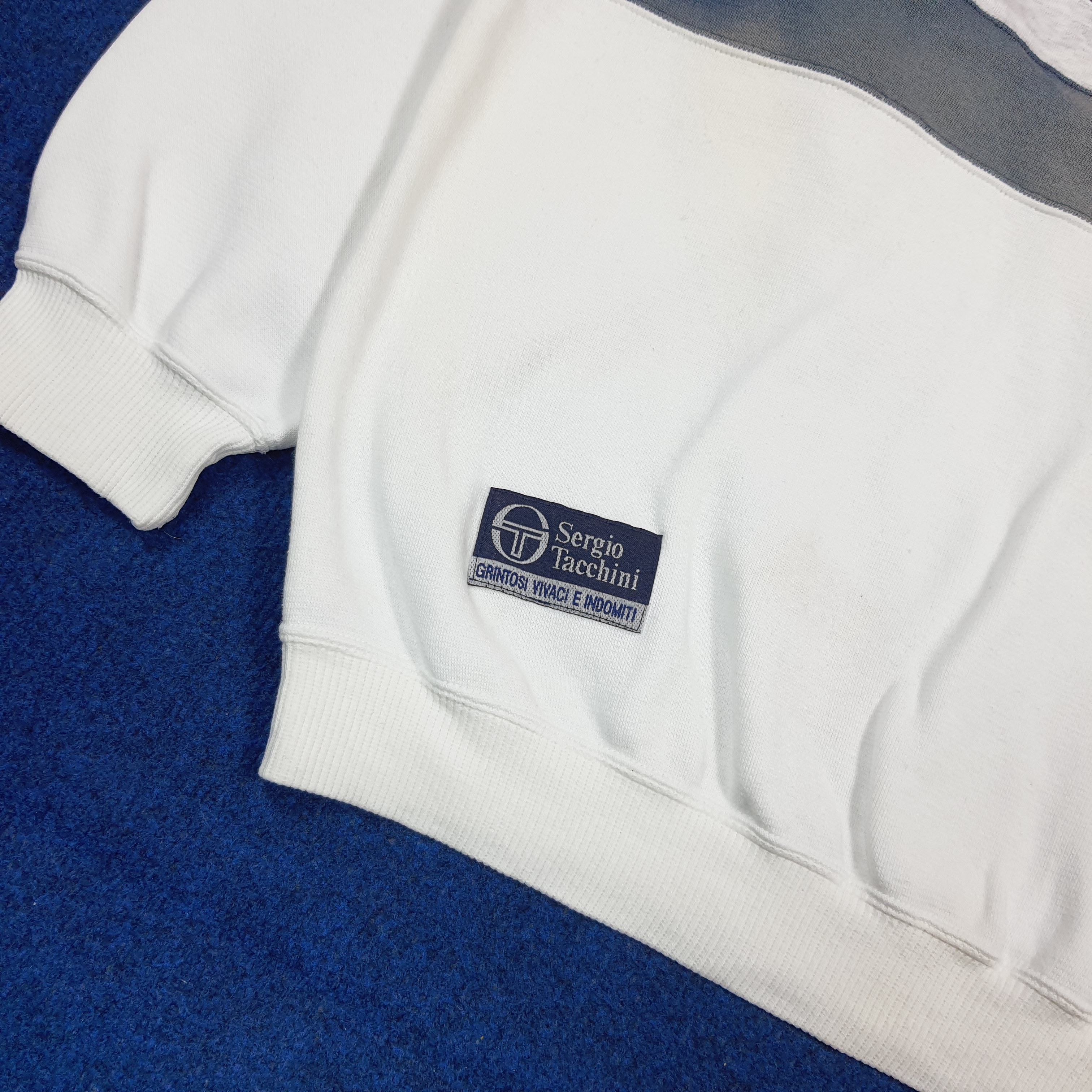 Sergio Tacchini Vintage Retro Sergio Tacchini Sweatshirt Navy Stripe C293N18 Size US XL / EU 56 / 4 - 3 Thumbnail