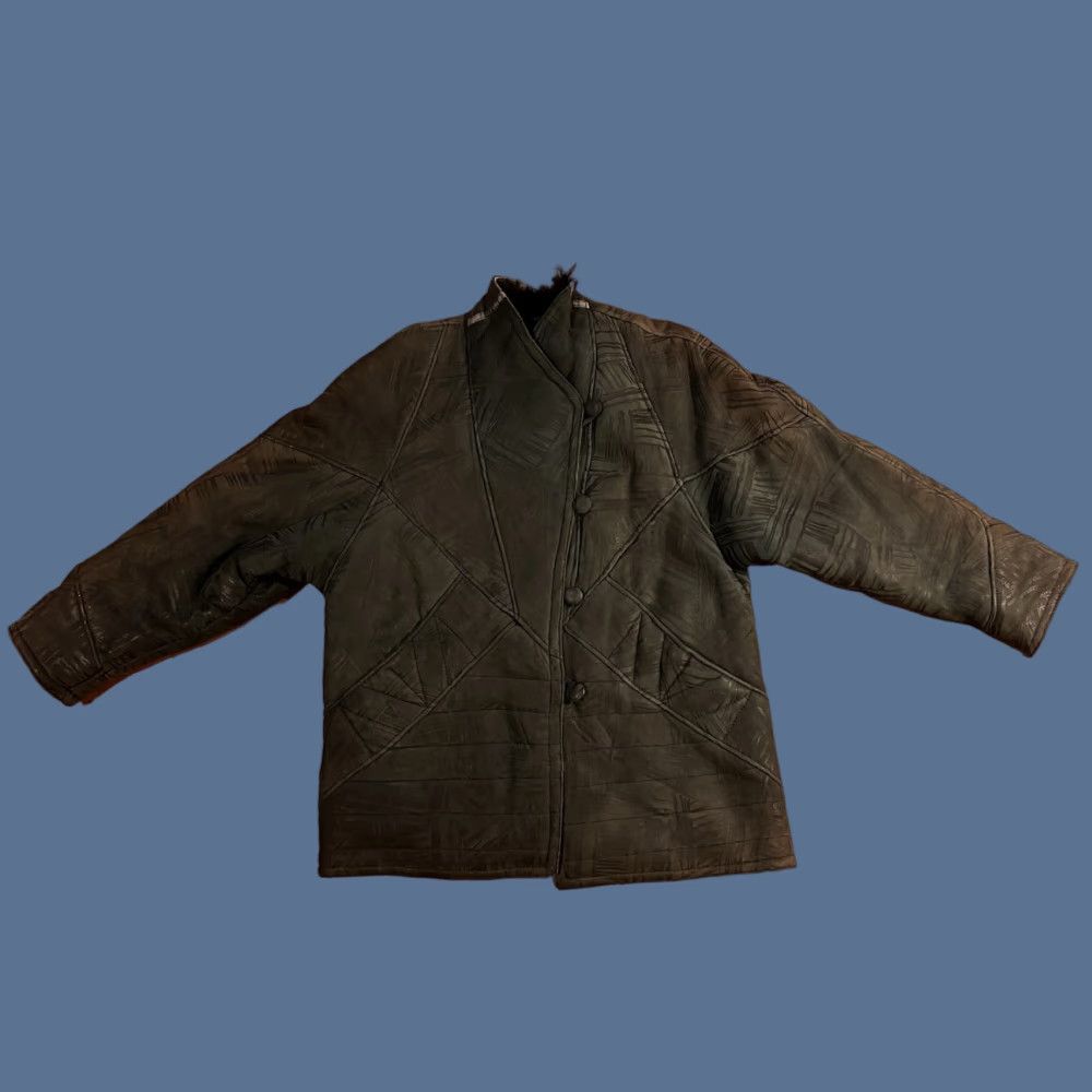 Vintage VINTAGE Shearling Coat Men’s 44 Black Suede Patchwork Bomber Jacket Size US S / EU 44-46 / 1 - 1 Thumbnail