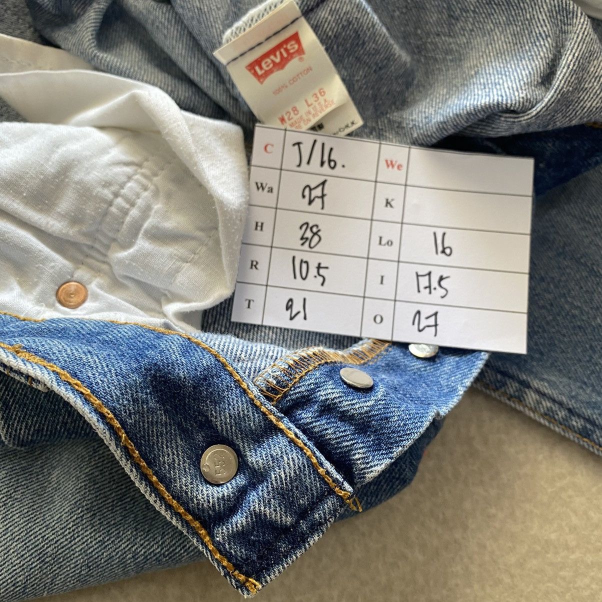 Levi's Vintage Clothing × Vintage Vintage 90's Levis 501 Distressed Cropped Jeans W27 Size 27" / US 4 / IT 40 - 7 Thumbnail