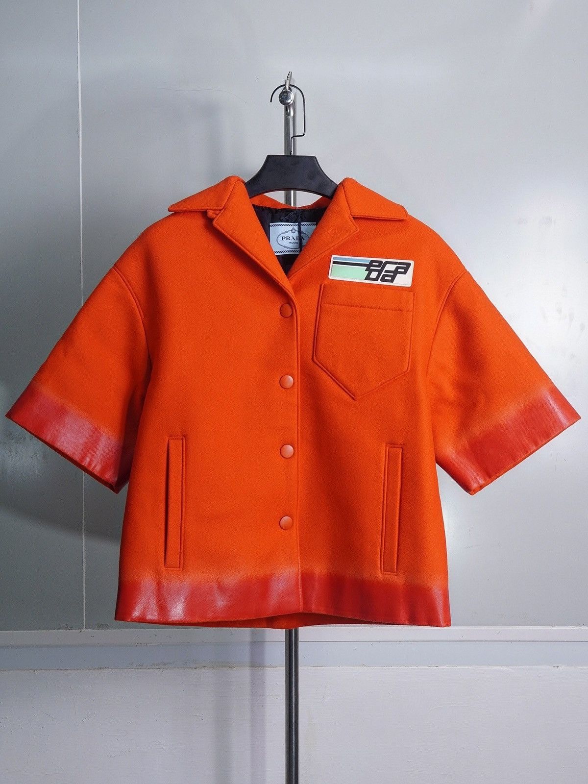 Prada (NEW) FW18 Logo Patch Padded Wool Shirt/Jacket Size US S / EU 44-46 / 1 - 1 Thumbnail