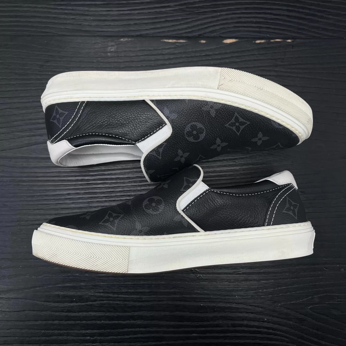 Louis Vuitton LV Eclipse Black Gray Allover Print 40 EU 6 Size US 7 / EU 40 - 2 Thumbnail
