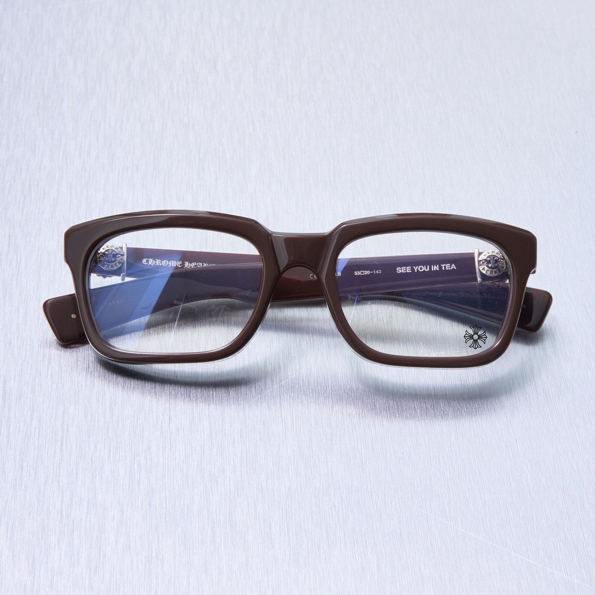 Chrome Hearts CHROME HEARTS SEE YOU IN TEA CLASSIC BROWN GLASSES Size ONE SIZE - 7 Thumbnail
