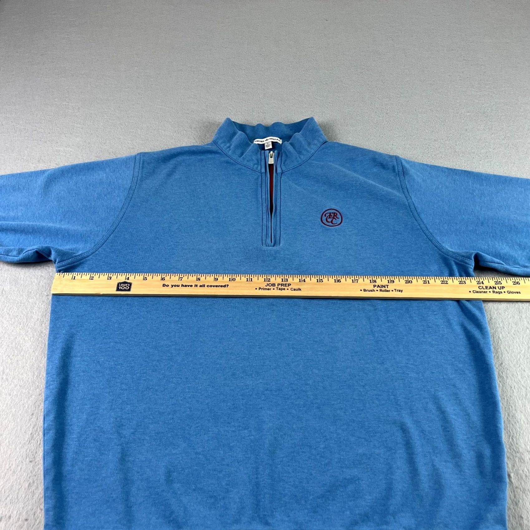 Peter Millar Peter Millar Sweater Mens L Blue 1/4 Zip Heather Interlock Golf Pullover Cotton Shirt Size US L / EU 52-54 / 3 - 4 Thumbnail