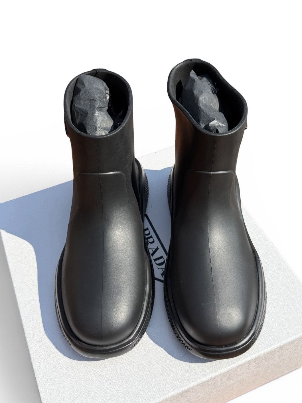 Prada Prada Pull-On Rain Booties Size US 10 / EU 43 - 3 Thumbnail