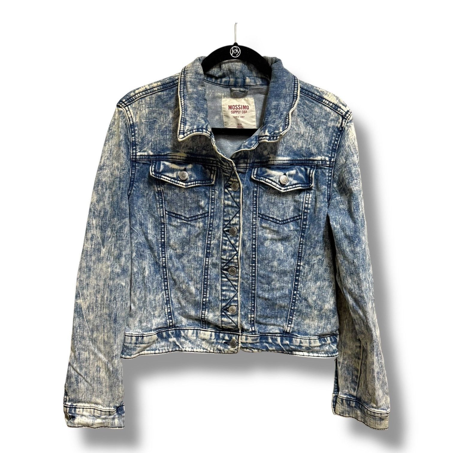 Mossimo Mossimo Women's Acid Washed Blue Denim Jacket Size XL Size XL / US 12-14 / IT 48-50 - 3 Thumbnail
