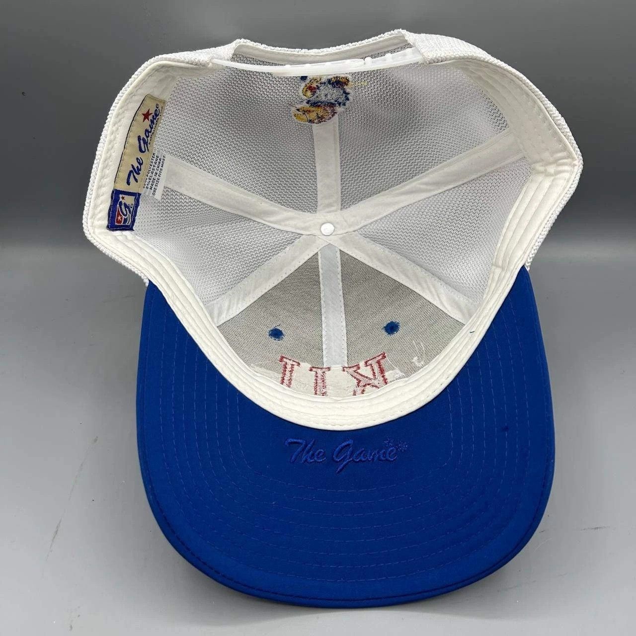 The Game Kansas Jayhawks NCAA Trucker Hat Men Blue White Snap Back Size ONE SIZE - 2 Thumbnail
