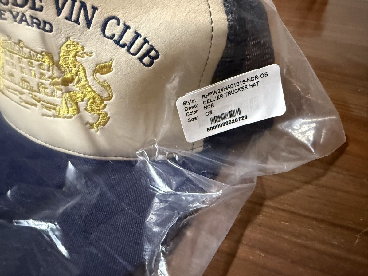 Rhude Rhude CELLIER TRUCKER HAT NAVY/CREAM Leather Front Size ONE SIZE - 7 Thumbnail