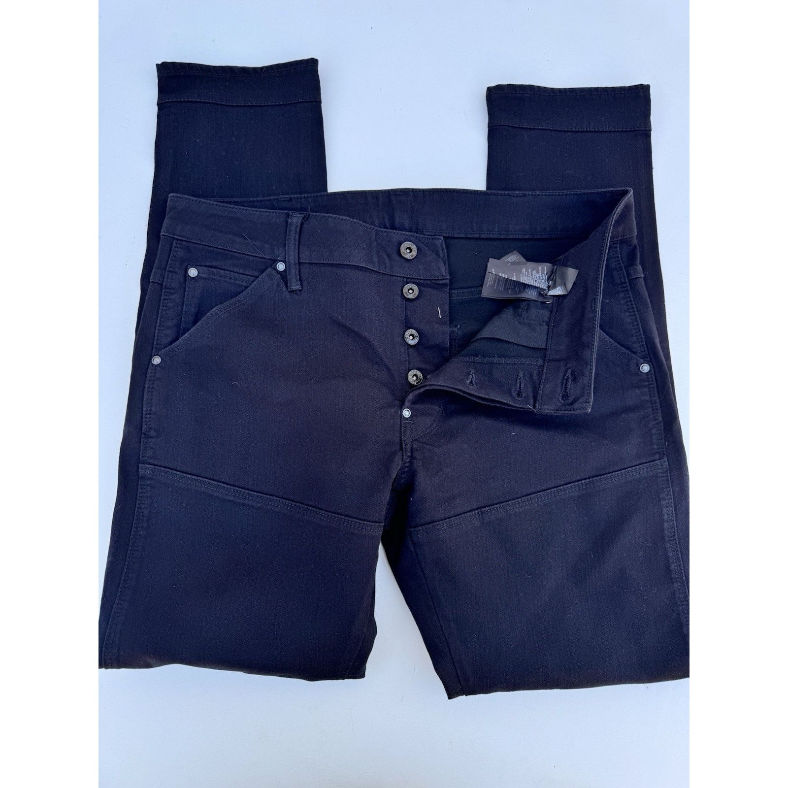 G-Star G Star Raw Jeans Men's 33x32 Slim Fit Black Denim Stretch Size US 33 - 1 Thumbnail
