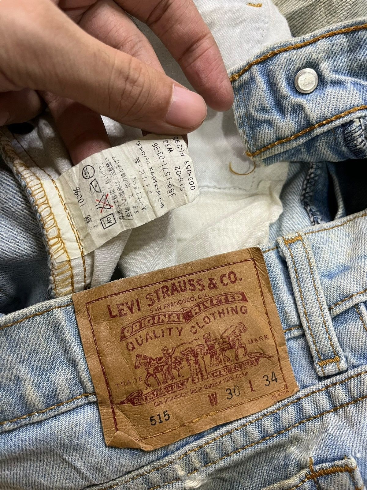 Levi's × Levi's Vintage Clothing Vintage 90s Levis 515 Mud Wash Distressed Loose Jeans Size US 29 - 9 Thumbnail