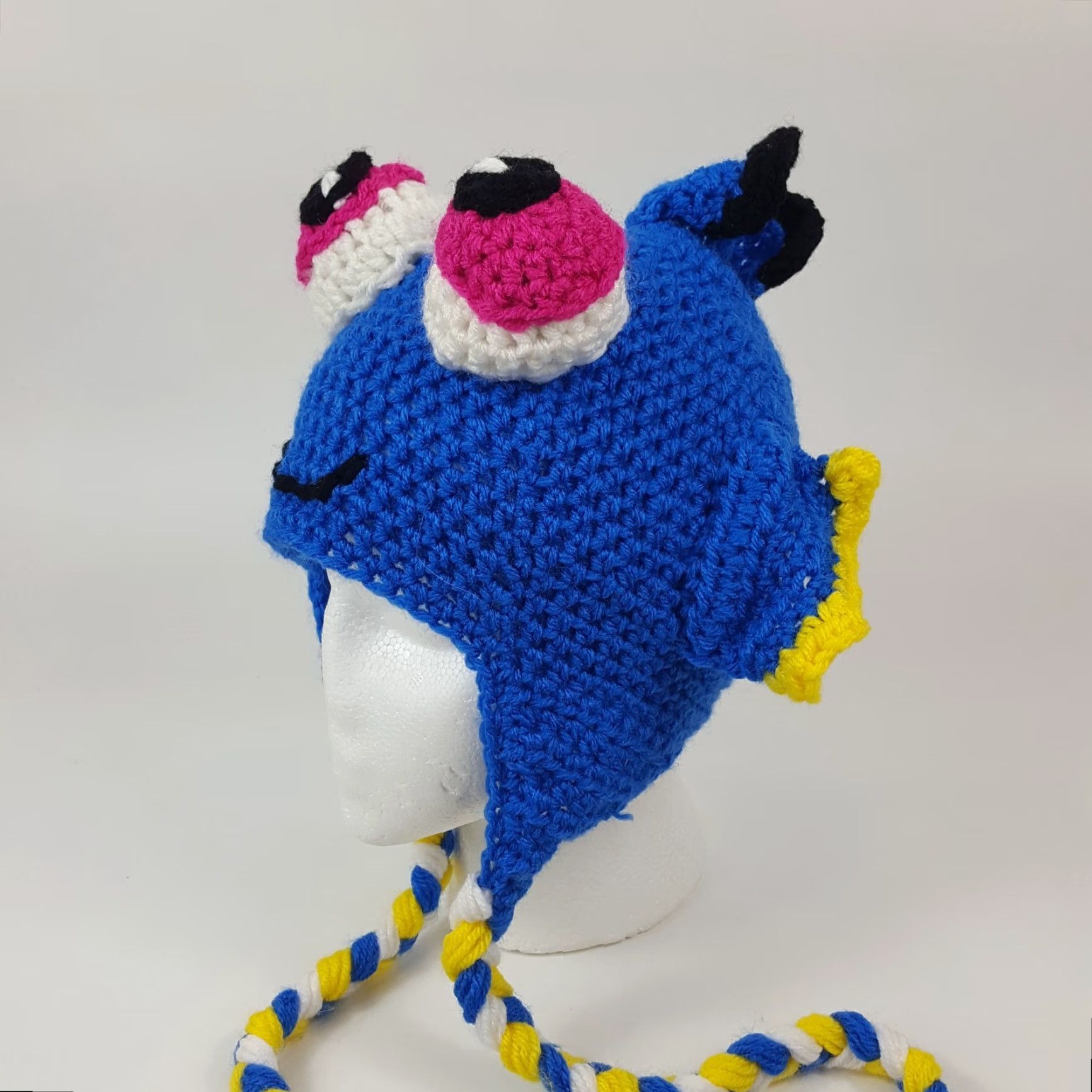 Disney VINTAGE Disney Finding Nemo Dory Knit Beanie - Unisex Adults One Size Winter Hat Cap - Blue - 90s Retro Movie Sports Winter Knit Cap Size ONE SIZE - 7 Thumbnail
