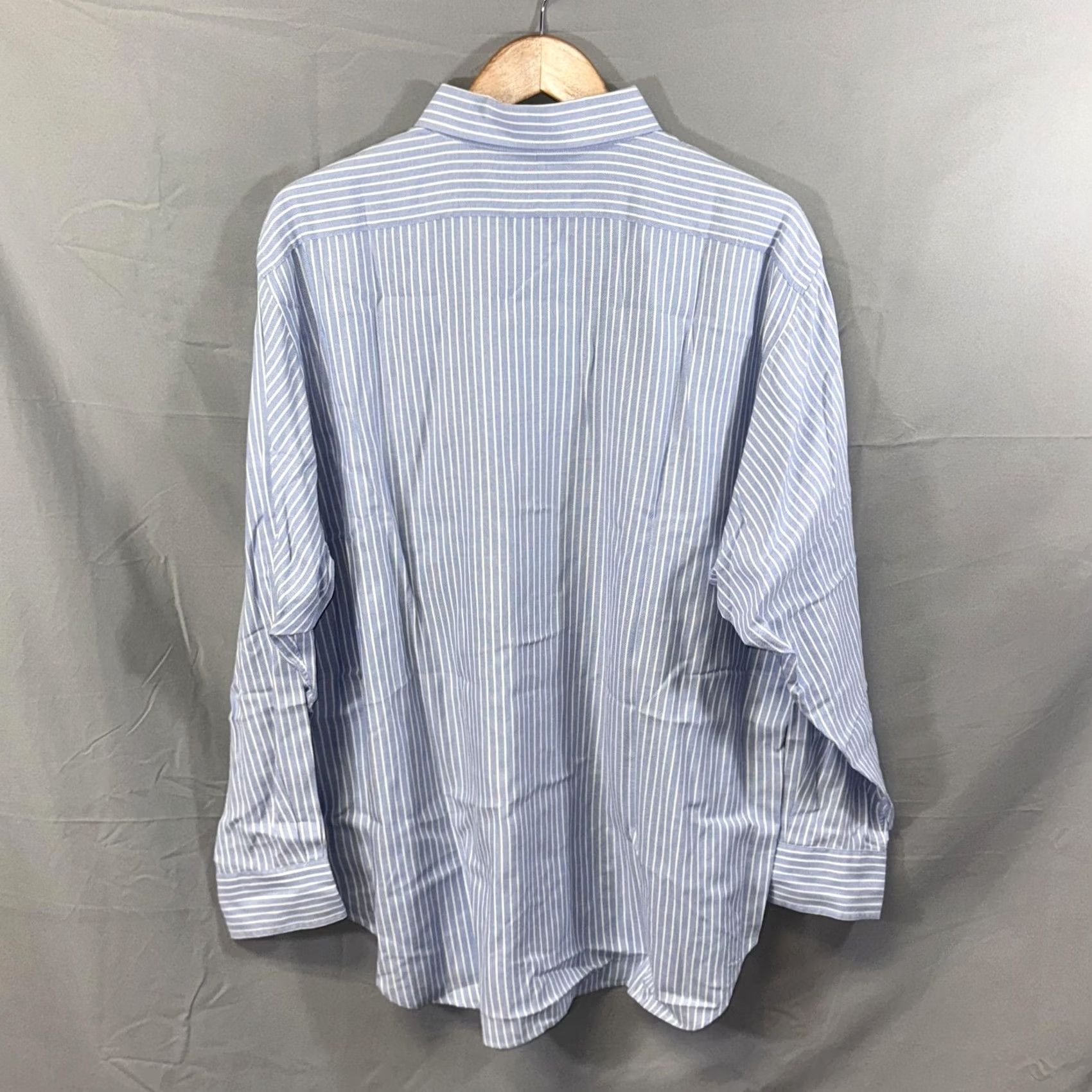 Polo Ralph Lauren Polo Ralph Lauren Shirt Mens XL Blue White Stripe Andrew 100% Cotton Long Sleeve Dress Shirt Size US XL / EU 56 / 4 - 2 Thumbnail