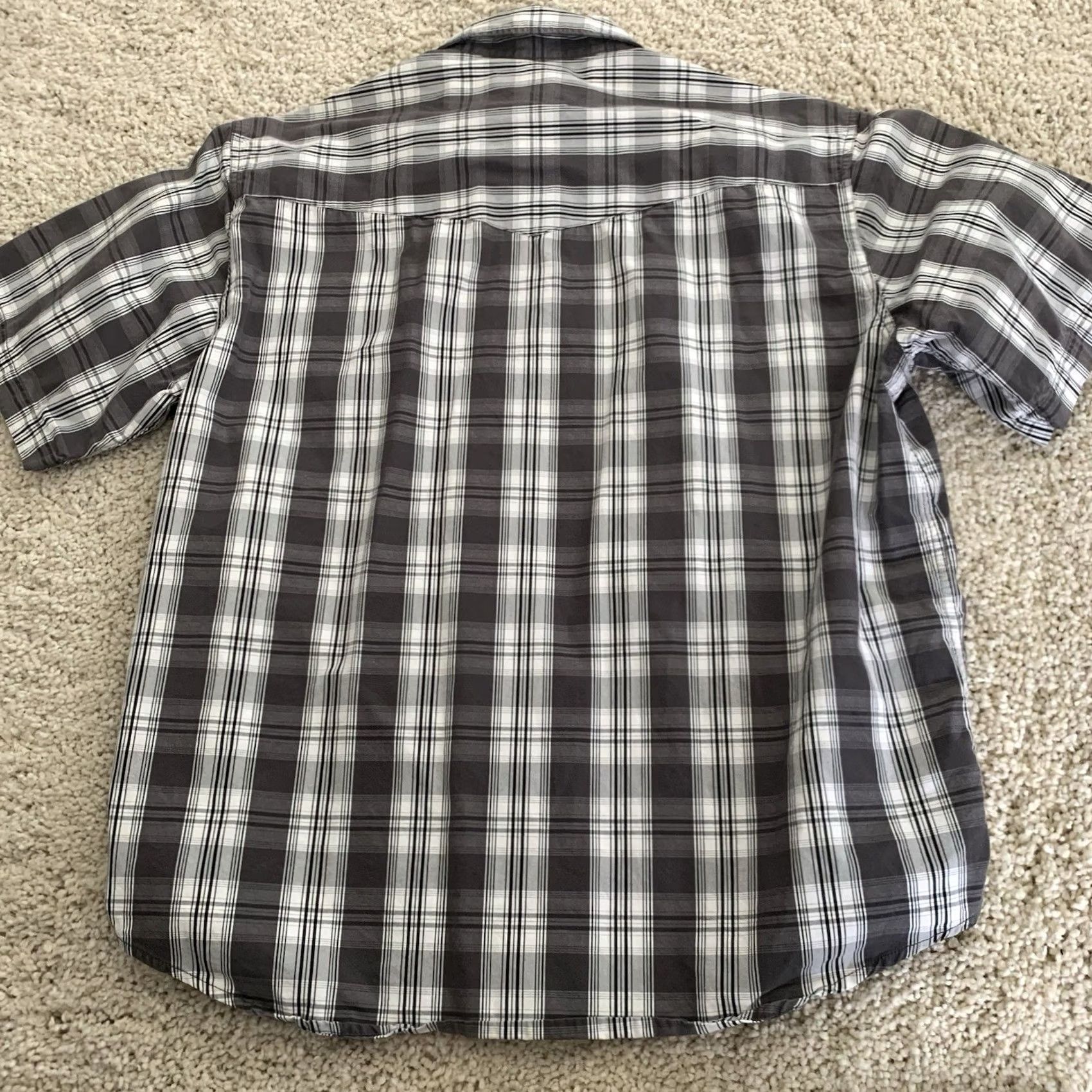 Carhartt Carhartt Shirt Mens Large Pearl Snap Gray Black Plaid Woven 100% Cotton Size US L / EU 52-54 / 3 - 5 Thumbnail