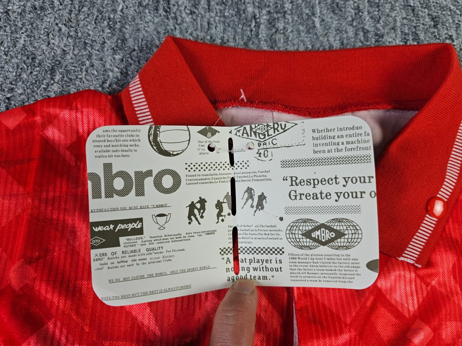 Umbro BNWT Umbro Wales 1990-92 Home Soccer Jersey NOS Vintage 2XL Size US XXL / EU 58 / 5 - 7 Thumbnail
