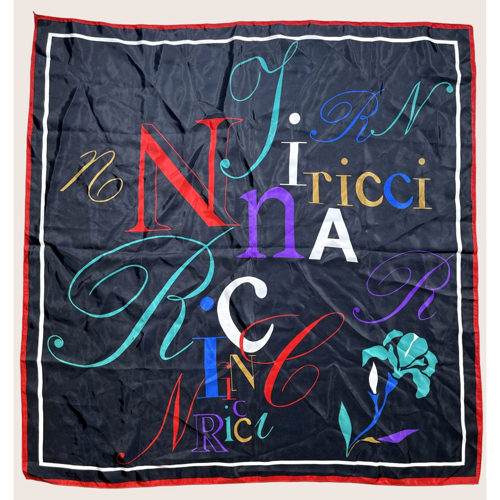 Vintage Nina Ricci Scarf Multi-Color 1980s Designer, Men's