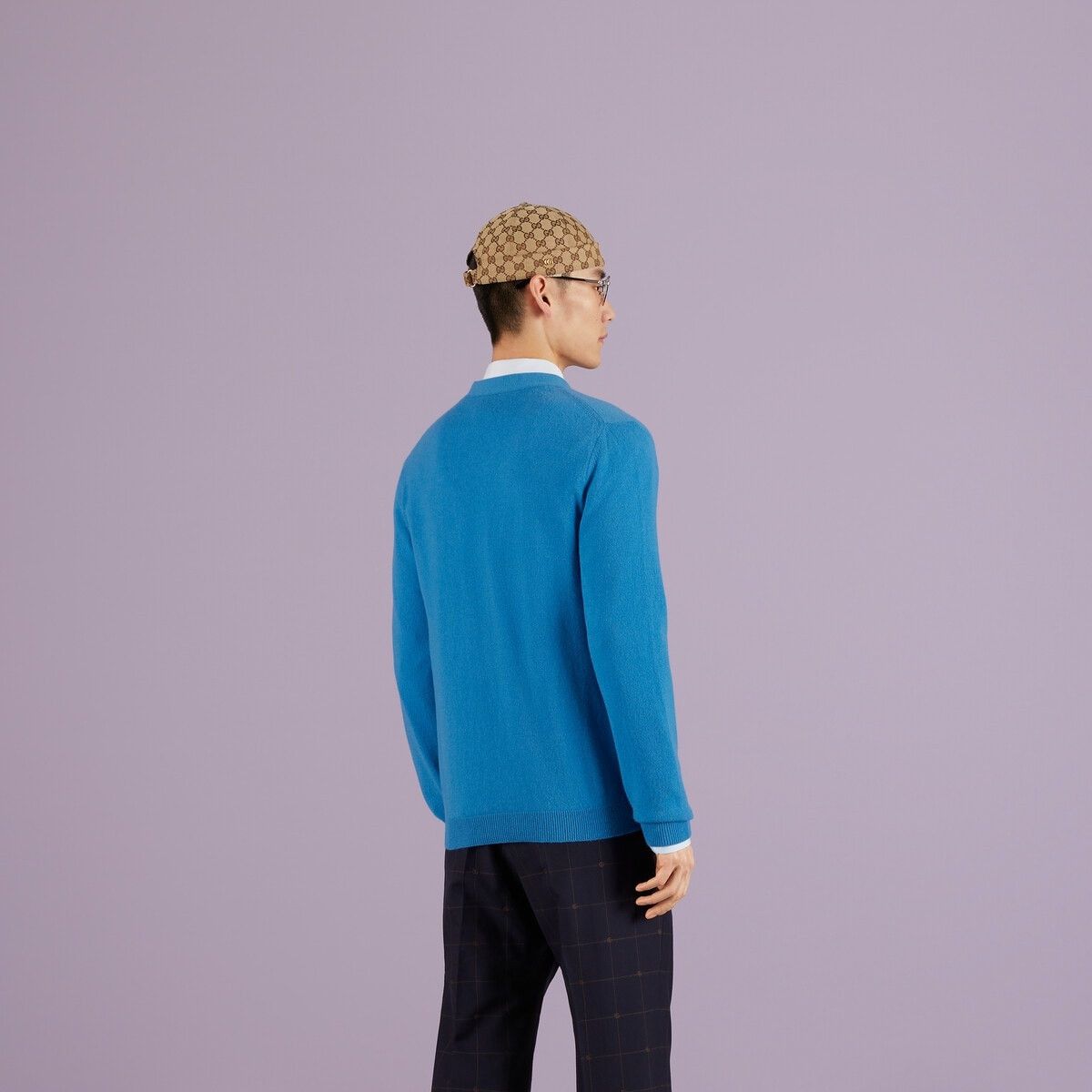 Gucci o1s1wg110225 Knit Cashmere Cardigan Sweater in Blue Size US XL / EU 56 / 4 - 6 Thumbnail