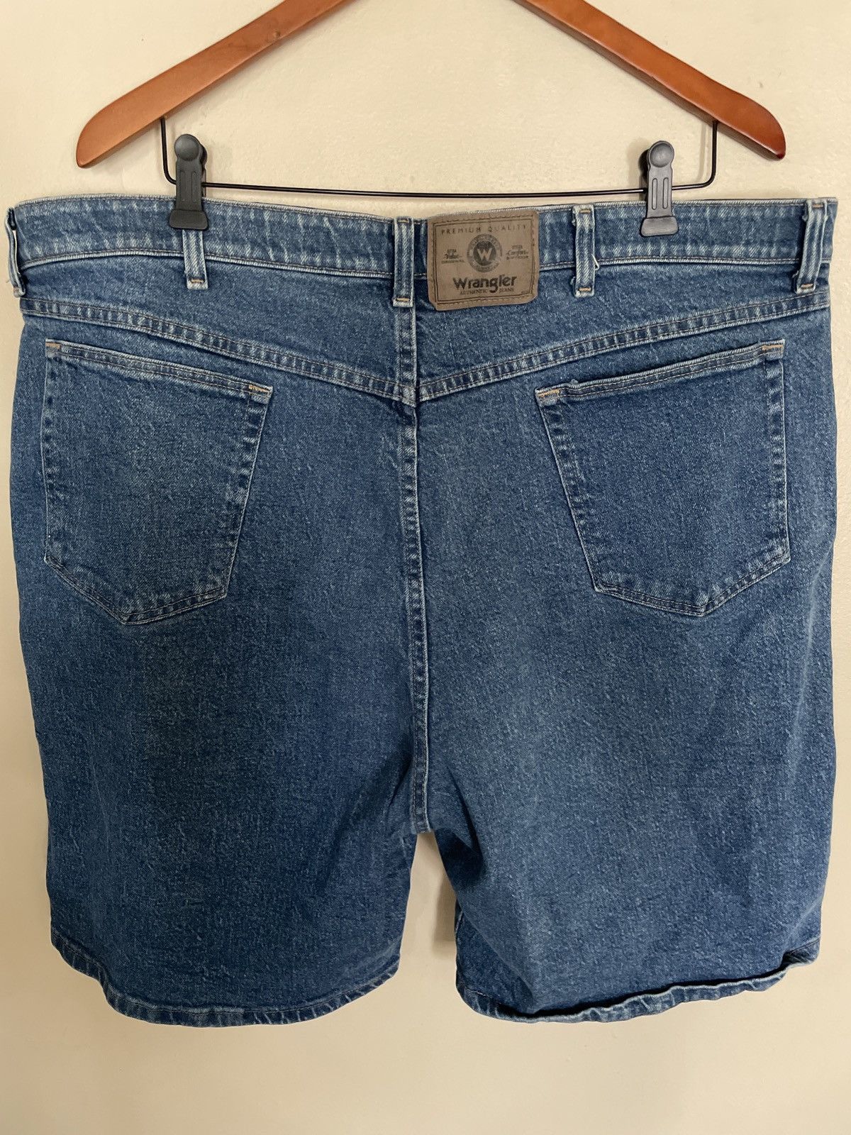 Designer × Vintage × Wrangler Wrangler Denim Blue Jean Shorts Jorts Waist 42X8” vintage 🔥 Size US 42 / EU 58 - 5 Thumbnail