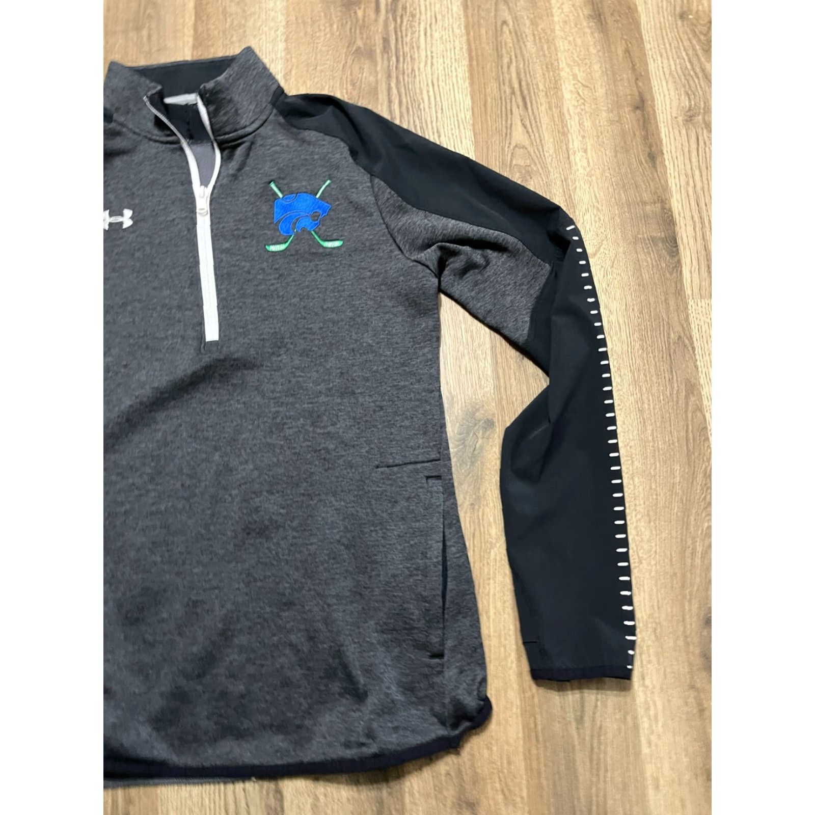 Under Armour Under armour Sweatshirt Women Large Black 1/4 Zip Cold Gear Pullover Long Sleeve Casual Modern Size L / US 10 / IT 46 - 4 Thumbnail
