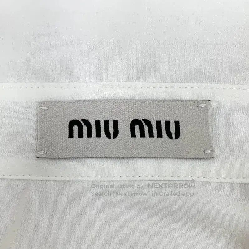 Miu Miu Miu Miu White Cotton Women's Shirt . Size S / US 4 / IT 40 - 4 Thumbnail