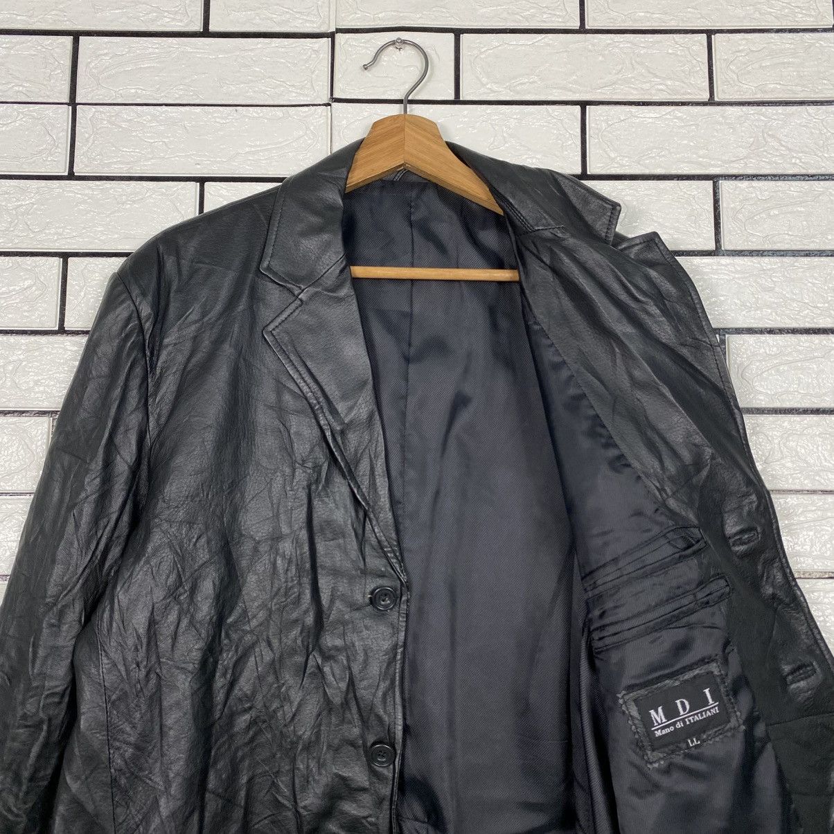 Japanese Brand 📌Vintage Leather Jacket Biker Mano di Italiani Issey Miyake Size US L / EU 52-54 / 3 - 13 Thumbnail