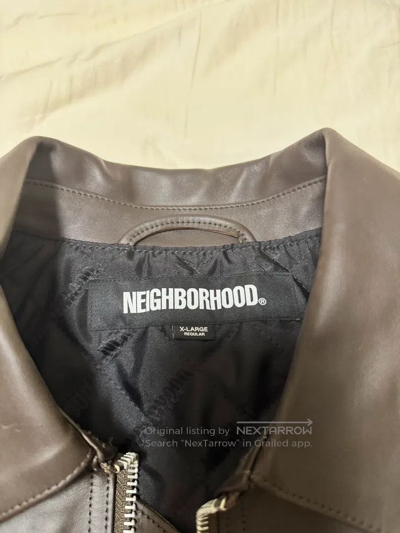 Neighborhood Neighborhood Single Layer Leather Jacket, Deep Brown, Size Size US XL / EU 56 / 4 - 3 Thumbnail