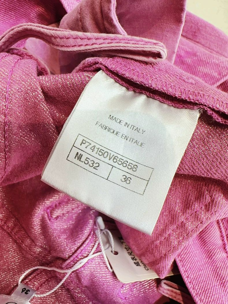 Chanel Chanel 23p pink double C shiny narrow leg jeans Size 24" / US 00 / IT 34 - 5 Thumbnail
