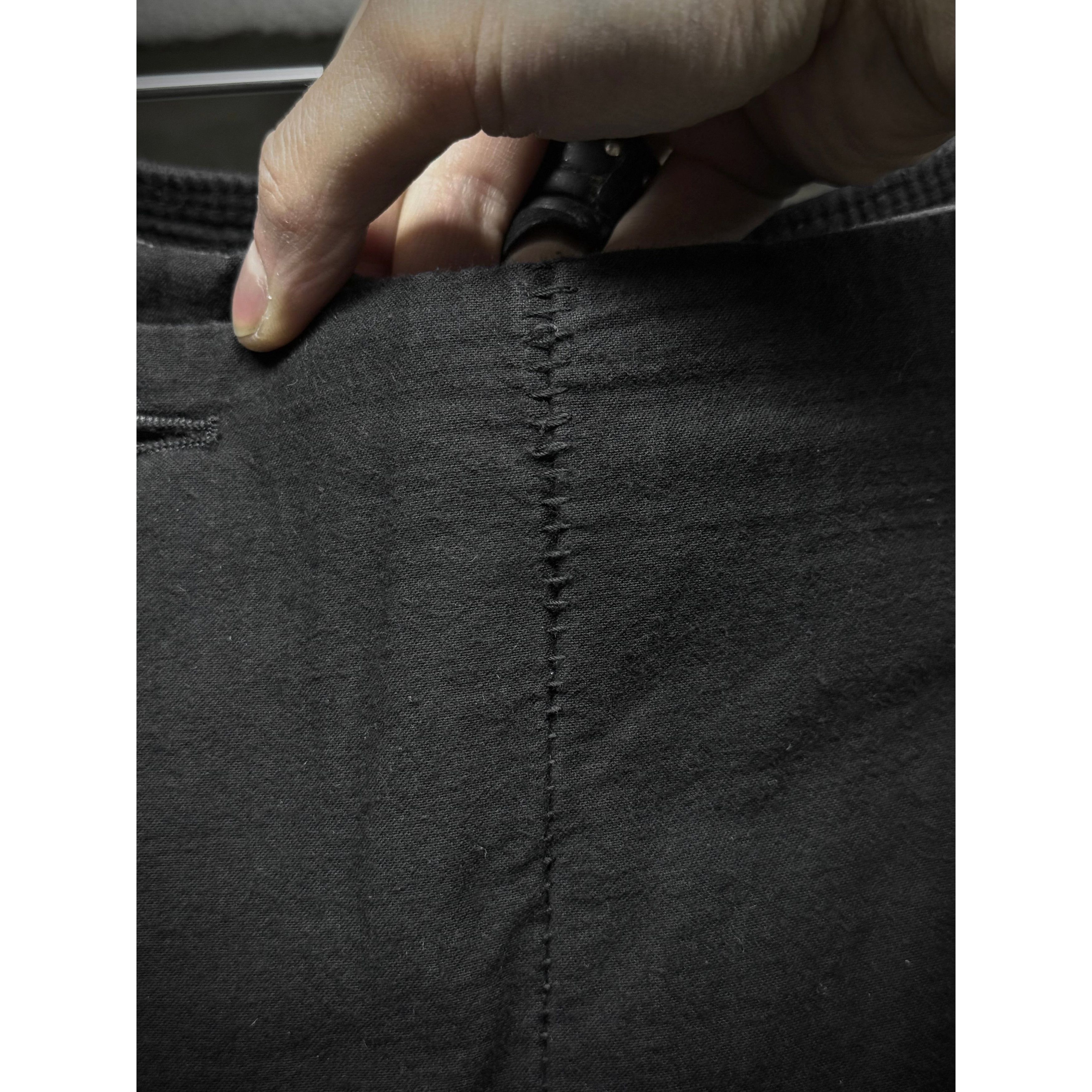 Masnada MASNADA Washed Black Asymmetric Fly Overlock J-cut Pants Size US 33 - 5 Thumbnail