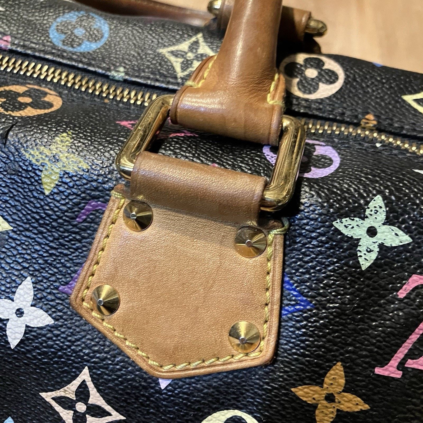 Louis Vuitton Louis Vuitton Takashi Murakami Speedy 30 Noir Bag Multicolor Size ONE SIZE - 10 Thumbnail