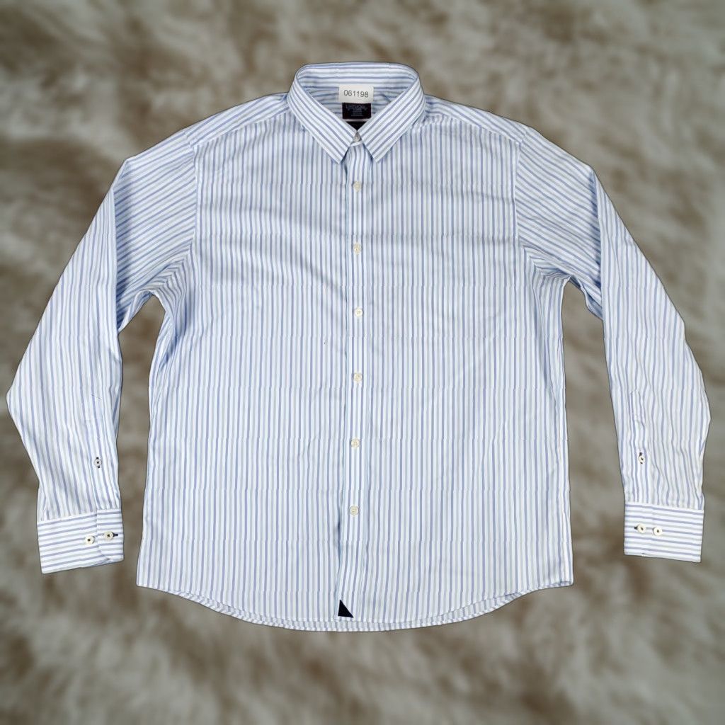 UNTUCKit UNTUCKit Blue Striped Button Up Shirt XL Mens Long Sleeve Casual Size US XL / EU 56 / 4 - 1 Thumbnail