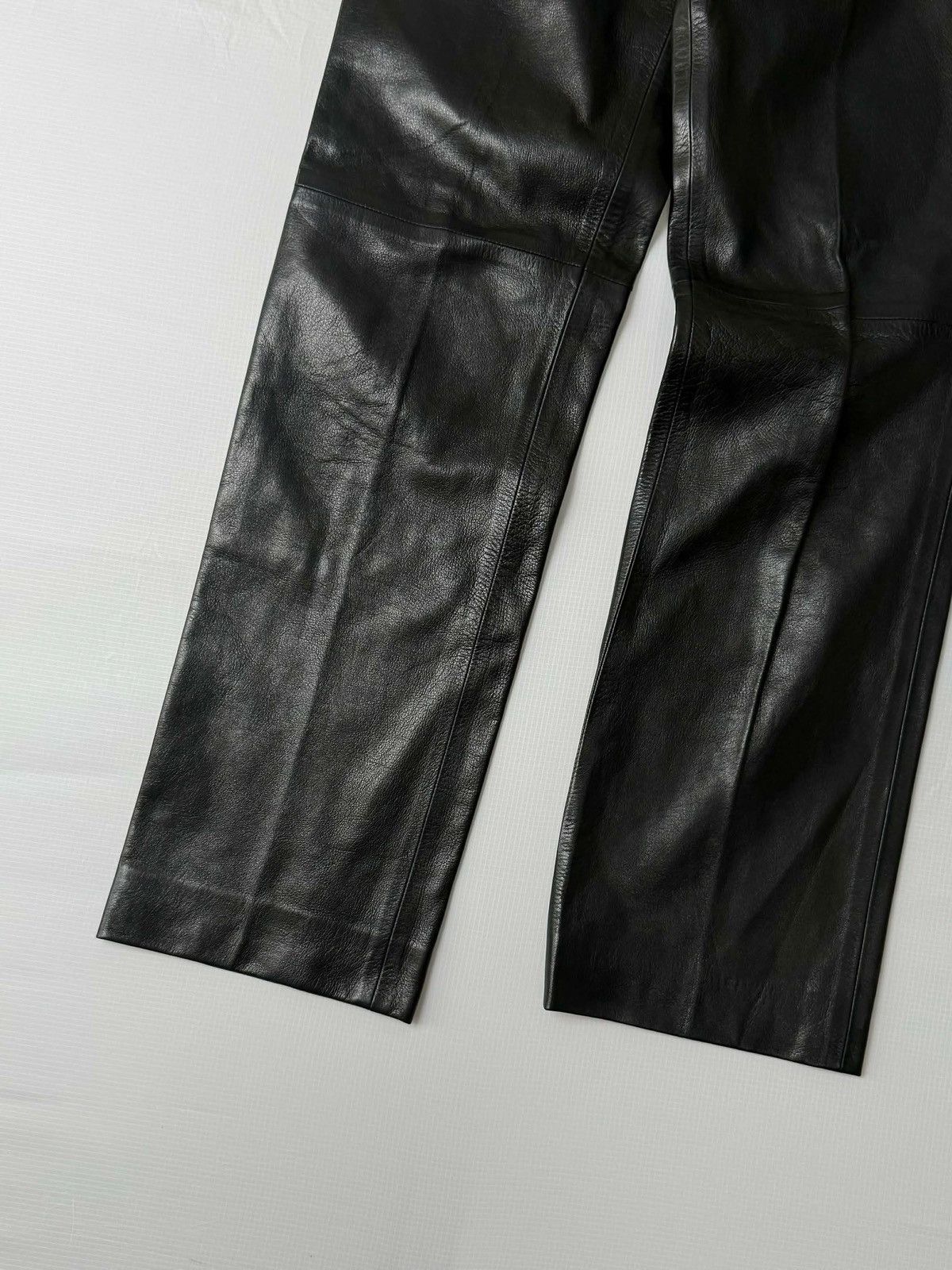 Gucci Gucci by Tom Ford 1997 Belted Leather Wide Pants Size 26" / US 2 / IT 38 - 9 Thumbnail