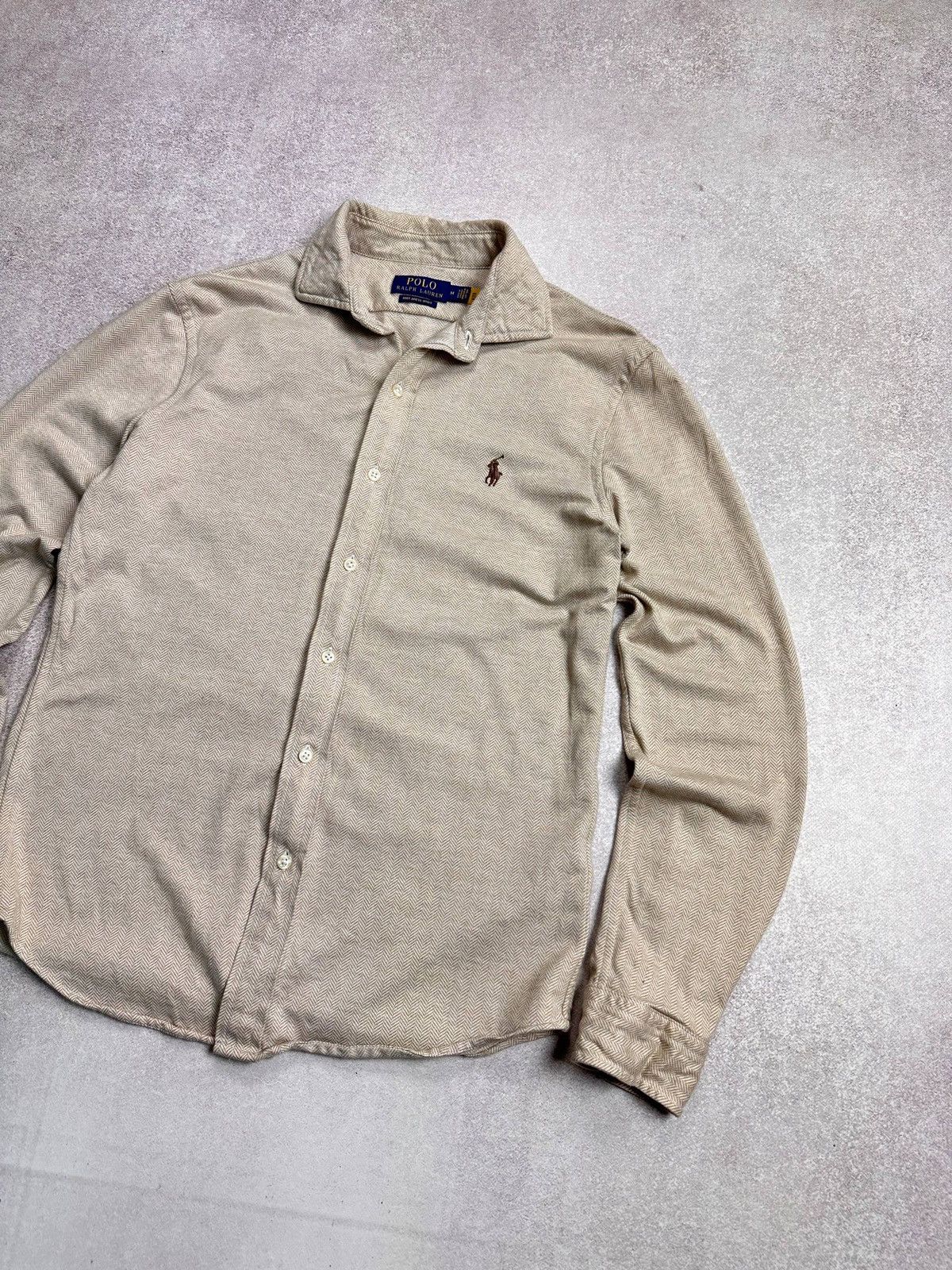 Polo Ralph Lauren Vintage Polo Ralph Lauren Old Money Beige Shirt M Size US M / EU 48-50 / 2 - 2 Thumbnail