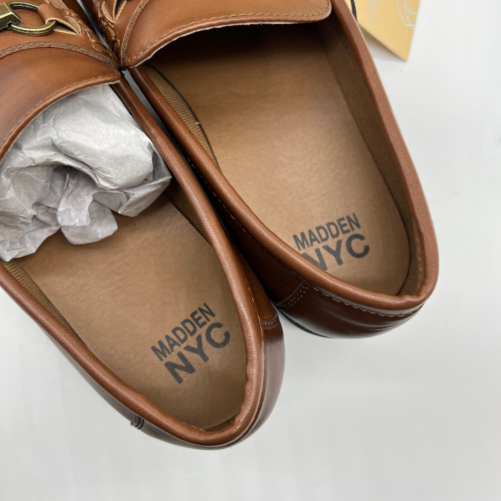 Other Madden NYC Men's Gunner Dress Loafer Brown Cognac Size 9.5 Size US 9.5 / EU 42-43 - 4 Thumbnail
