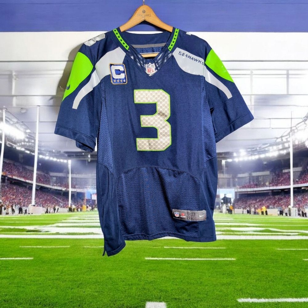 Nike Seattle Seahawks # 3 Limited Edition Sz 40 Jersey Russell Size US M / EU 48-50 / 2 - 1 Thumbnail