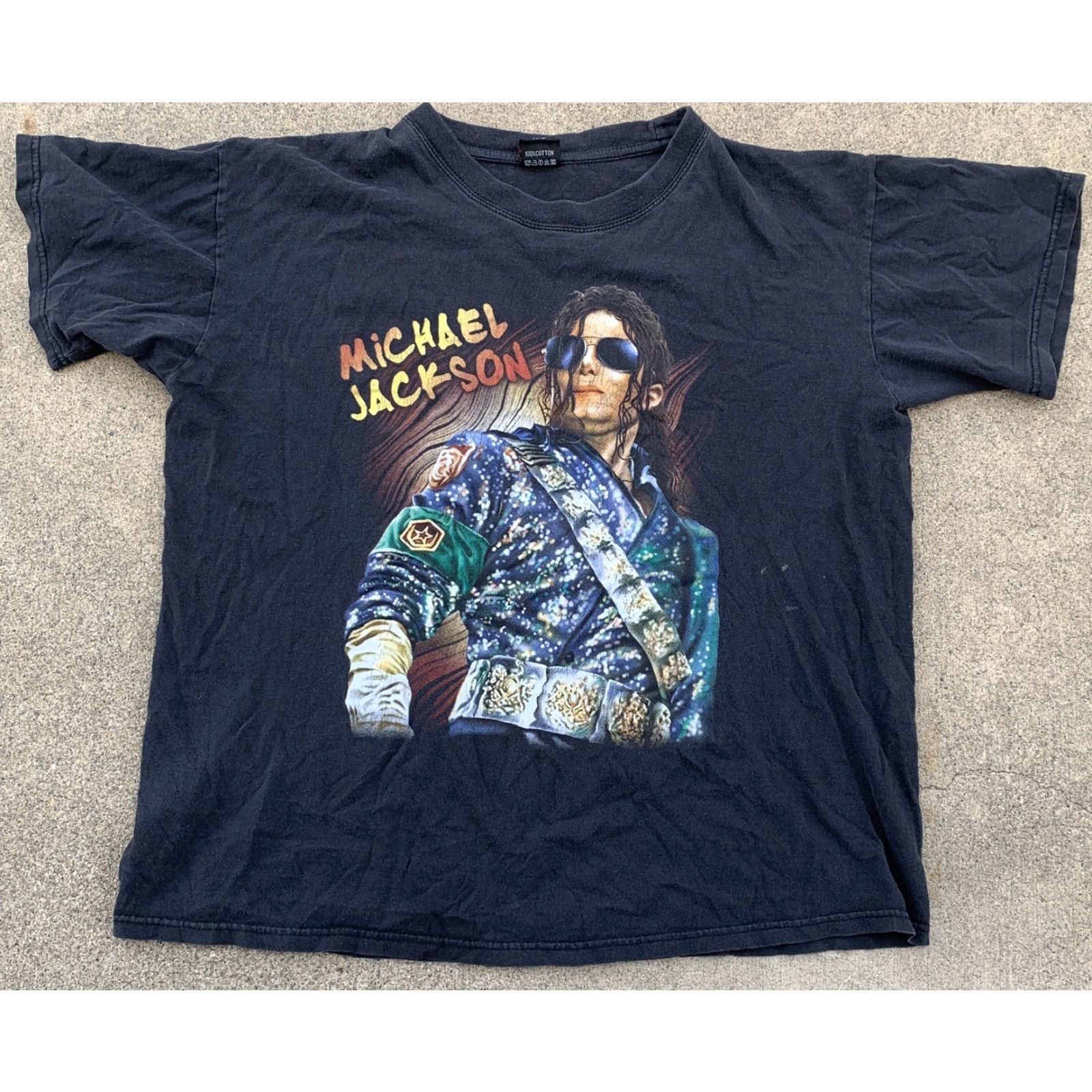 Vintage VINTAGE Michael Jackson T Shirt Roman Ticiam XXL Black Crew Neck Short Sleeve Graphic Print Men's 90s Retro Fan Made Tee Size US XXL / EU 58 / 5 - 4 Thumbnail