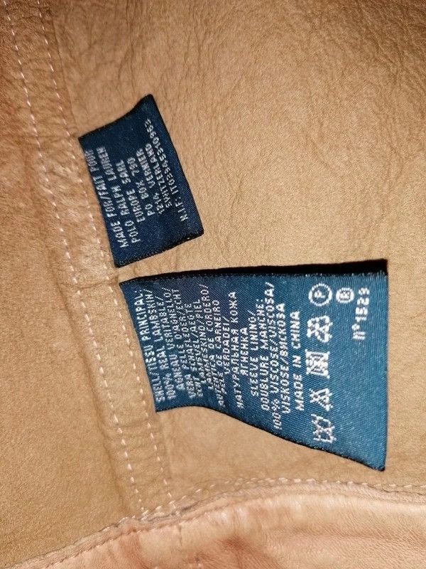 Polo Ralph Lauren × Ralph Lauren Ralph Lauren Jacket Bomber Leather Bike Biker Moto Pocket Size S / US 4 / IT 40 - 5 Thumbnail