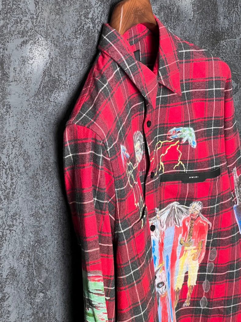 Amiri Amiri Multielement Plaid Cotton Long-sleeve Shirt Size US M / EU 48-50 / 2 - 5 Thumbnail