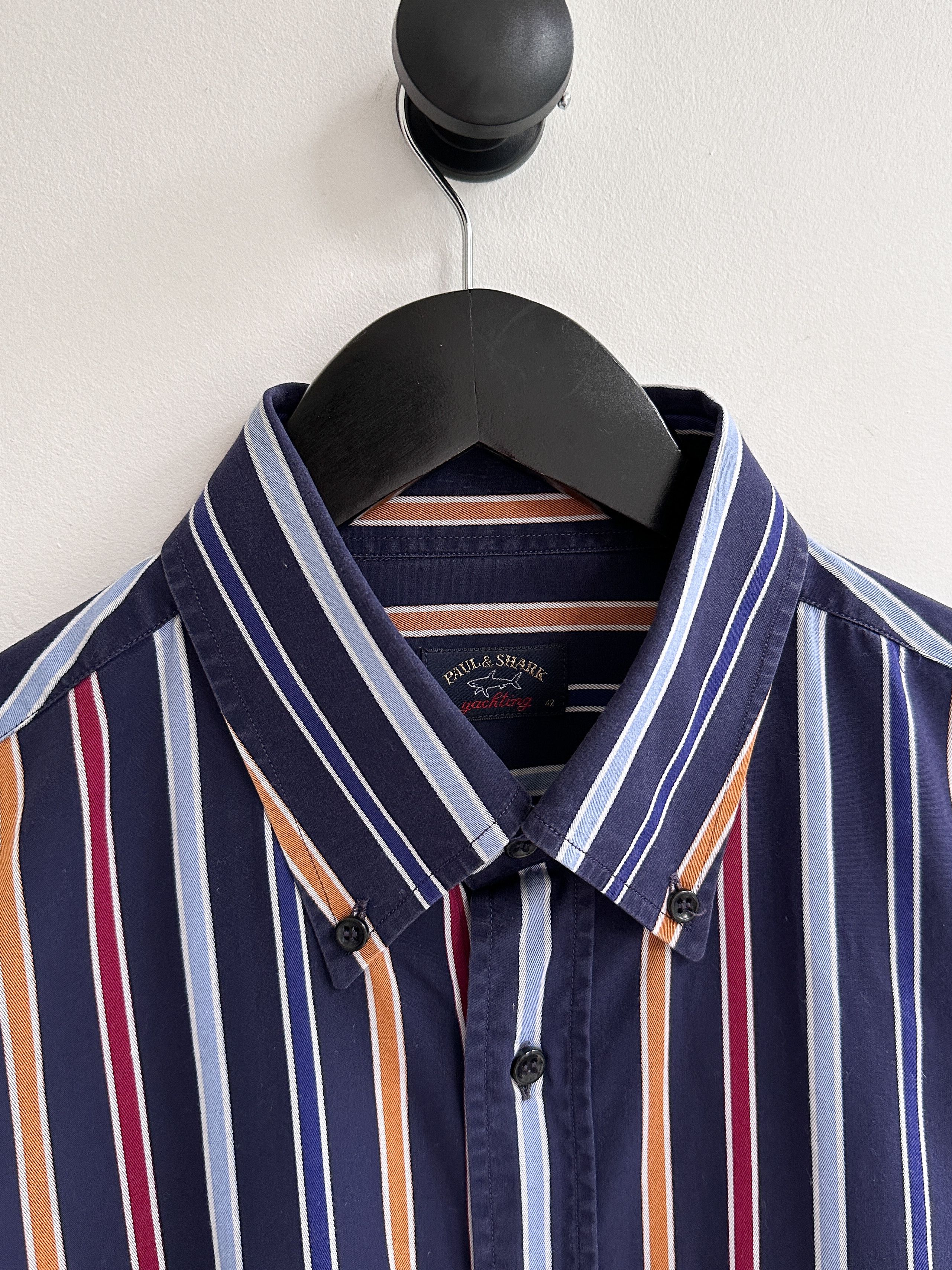 Paul & Shark Vintage Paul & Shark Striped Shirt Size US XL / EU 56 / 4 - 6 Thumbnail