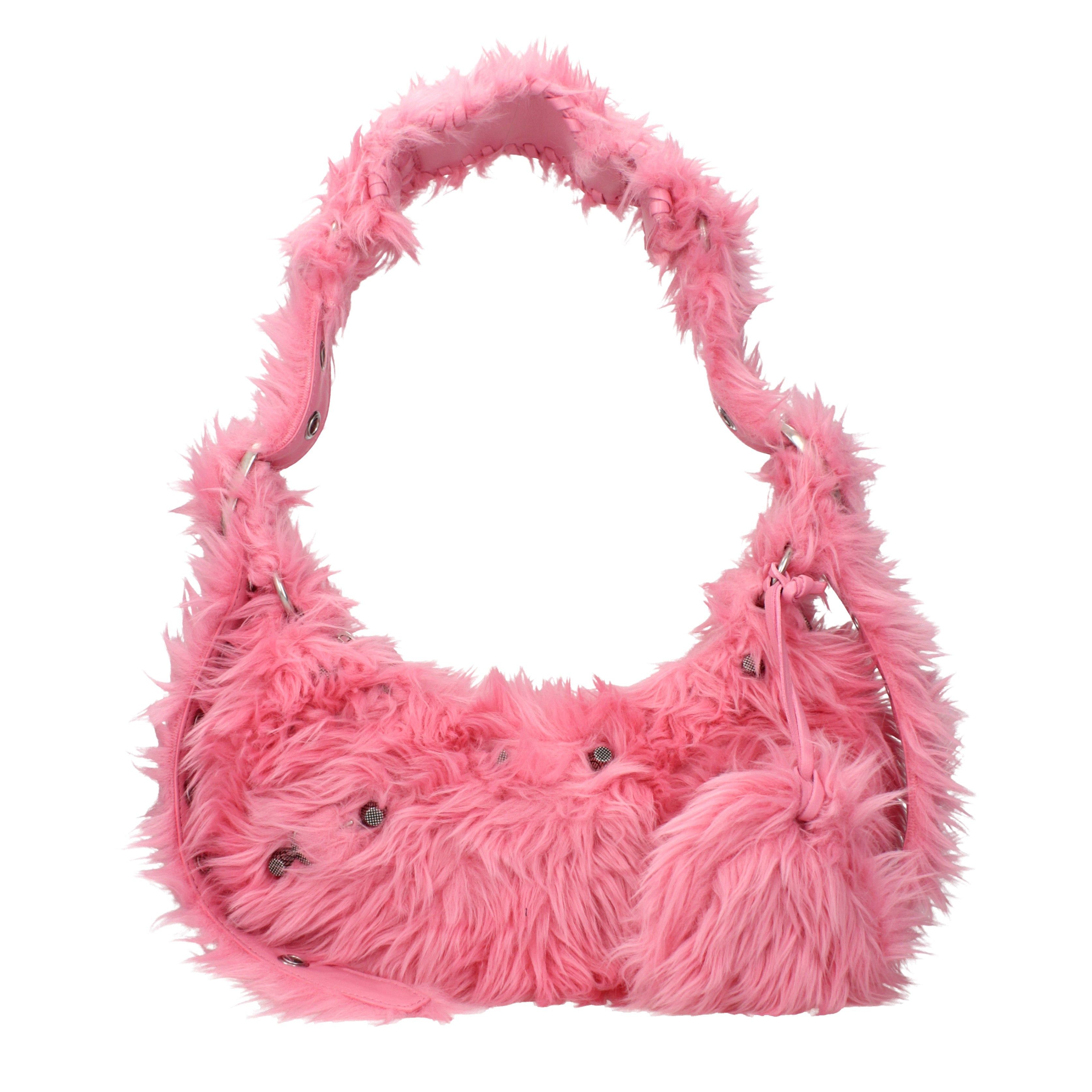 Balenciaga Balenciaga Shoulder Bags Women Eco Fur Pink Size ONE SIZE - 1 Thumbnail