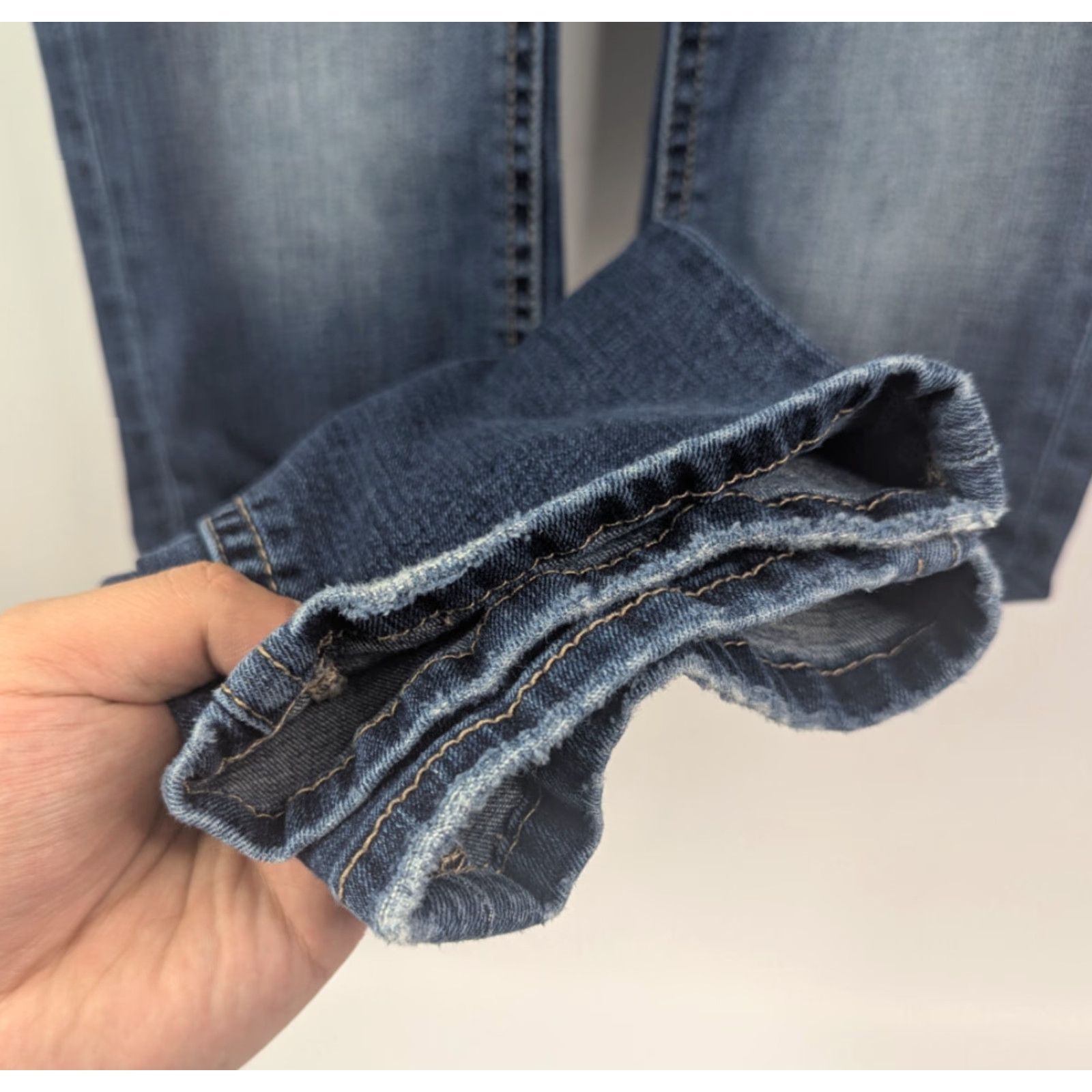 Vintage BKE Stella Slim Fit Low Rise Jeans Womens Blue 27x31.5 Denim Distressed Logo 5-Pocket Straight Vintage No Size 27" / US 4 / IT 40 - 4 Thumbnail