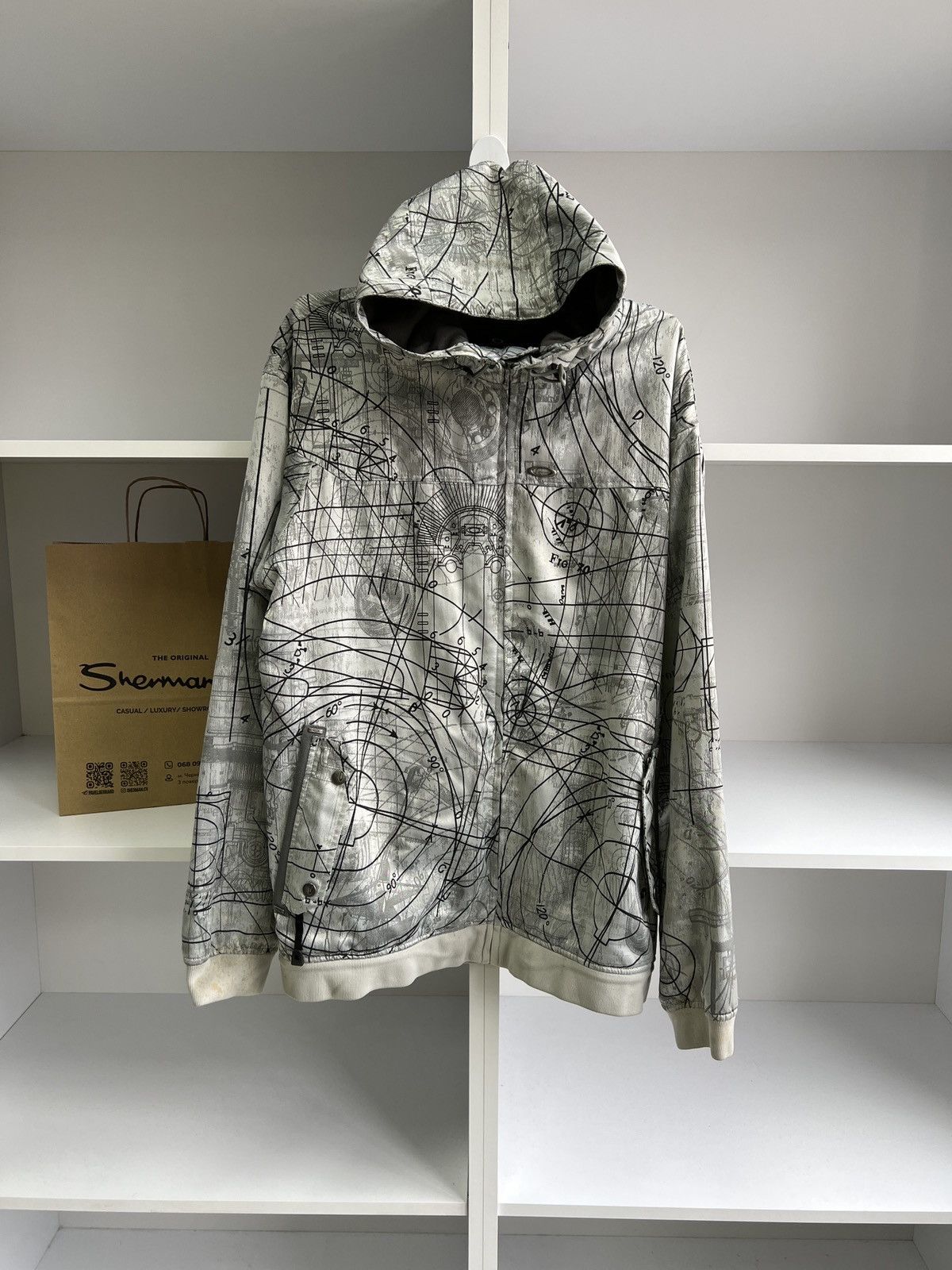 Oakley × Vintage Vintage Limited Edition Oakley Alpha Jacket Silver Pattern Size US XL / EU 56 / 4 - 1 Thumbnail