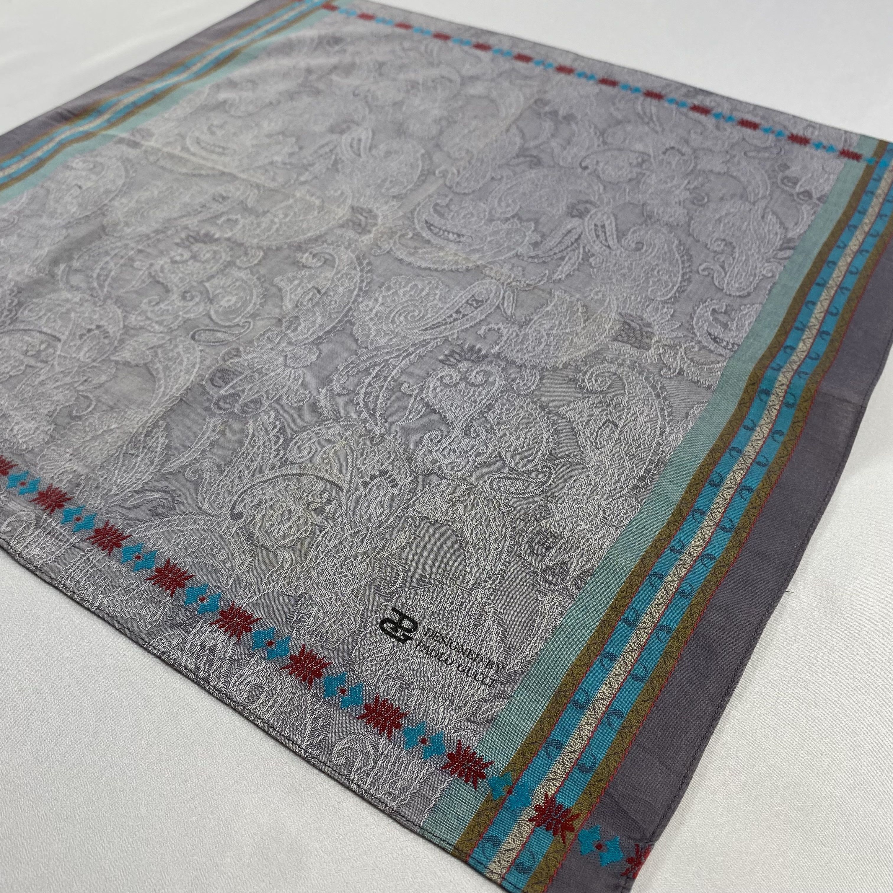 Paolo Gucci × Vintage Paolo Gucci Neckerchief / Bandana / Handkerchief-P723 Size ONE SIZE - 2 Thumbnail