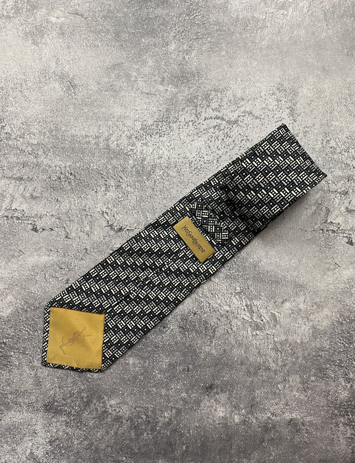 Yves Saint Laurent Yves Saint Laurent Silk Necktie YSL Luxury Ties Monogram Size ONE SIZE - 2 Thumbnail
