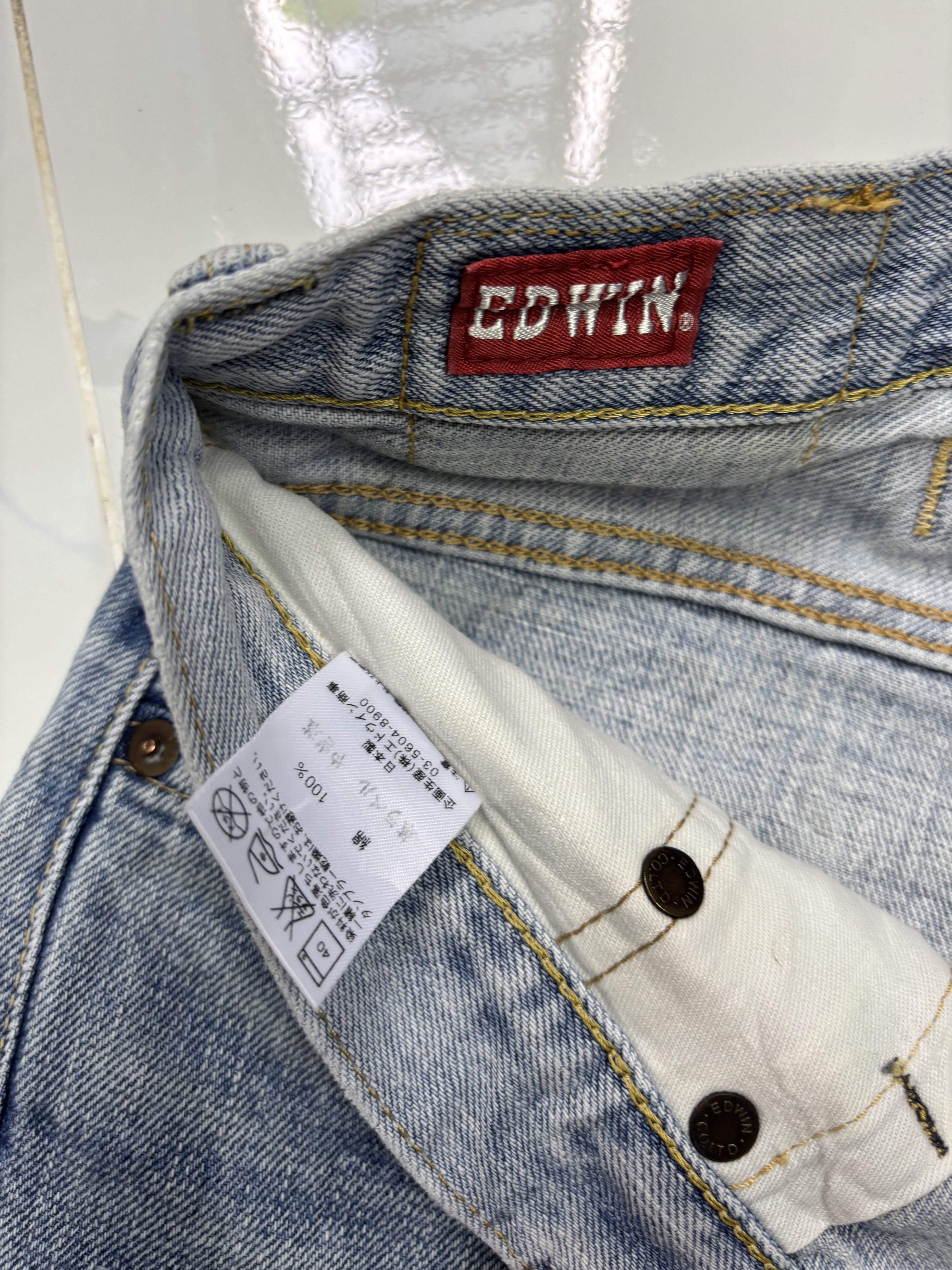 Acne Studios 🔥EDWIN 505zx SELVEDGE DENIM BUCKLE BACK BLUE WASH JEANS Size US 30 / EU 46 - 13 Thumbnail