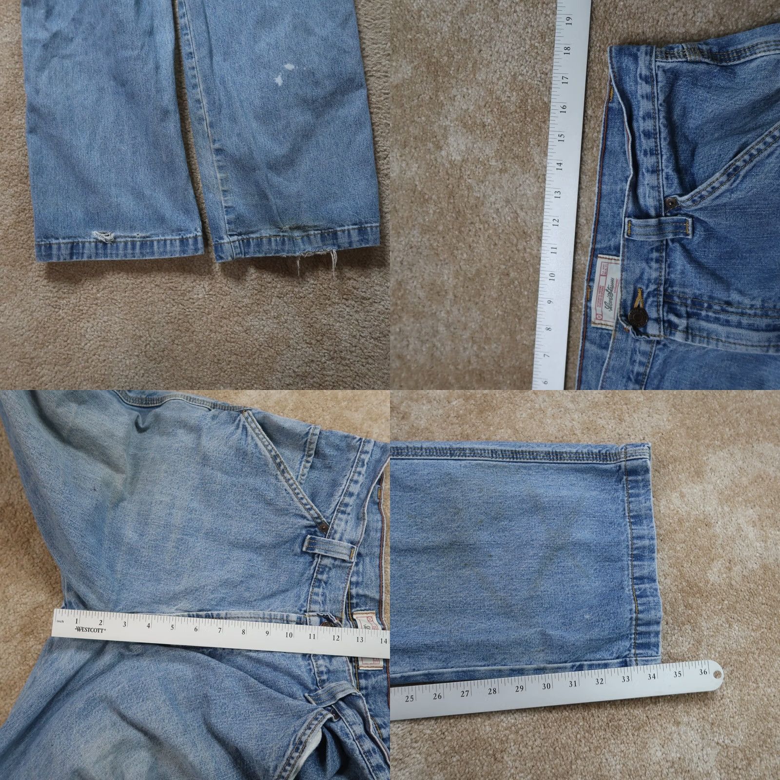 Levi's VINTAGE Levi's Signature Carpenter Jeans Jeans Mens 36x34 Blue Distressed Skater 90s Streetwear Boys? Womens? No. Size US 36 / EU 52 - 9 Thumbnail