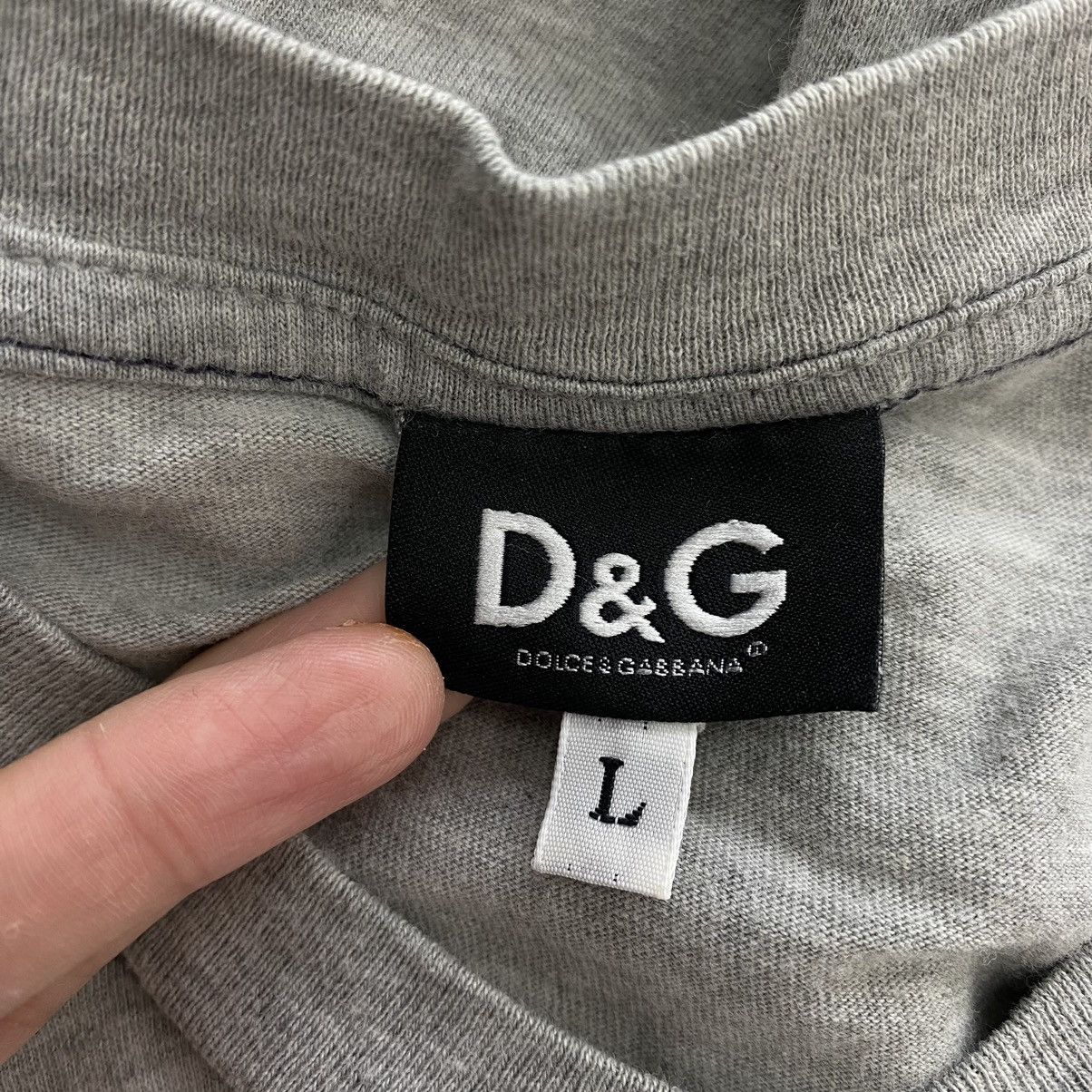 Dolce & Gabbana DOLCE & GABBANA D&G V-neck Style Slim Grey Short Sleeve Size L / US 10 / IT 46 - 4 Thumbnail